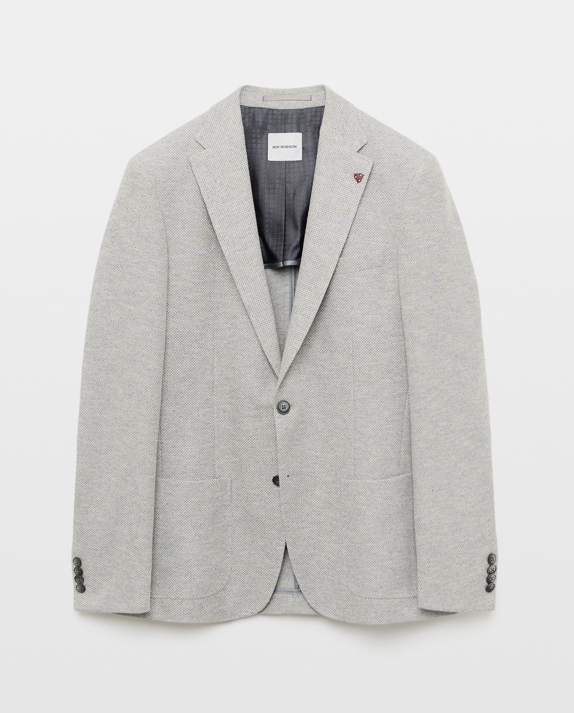Blazer Slim Cinzento-claro-4