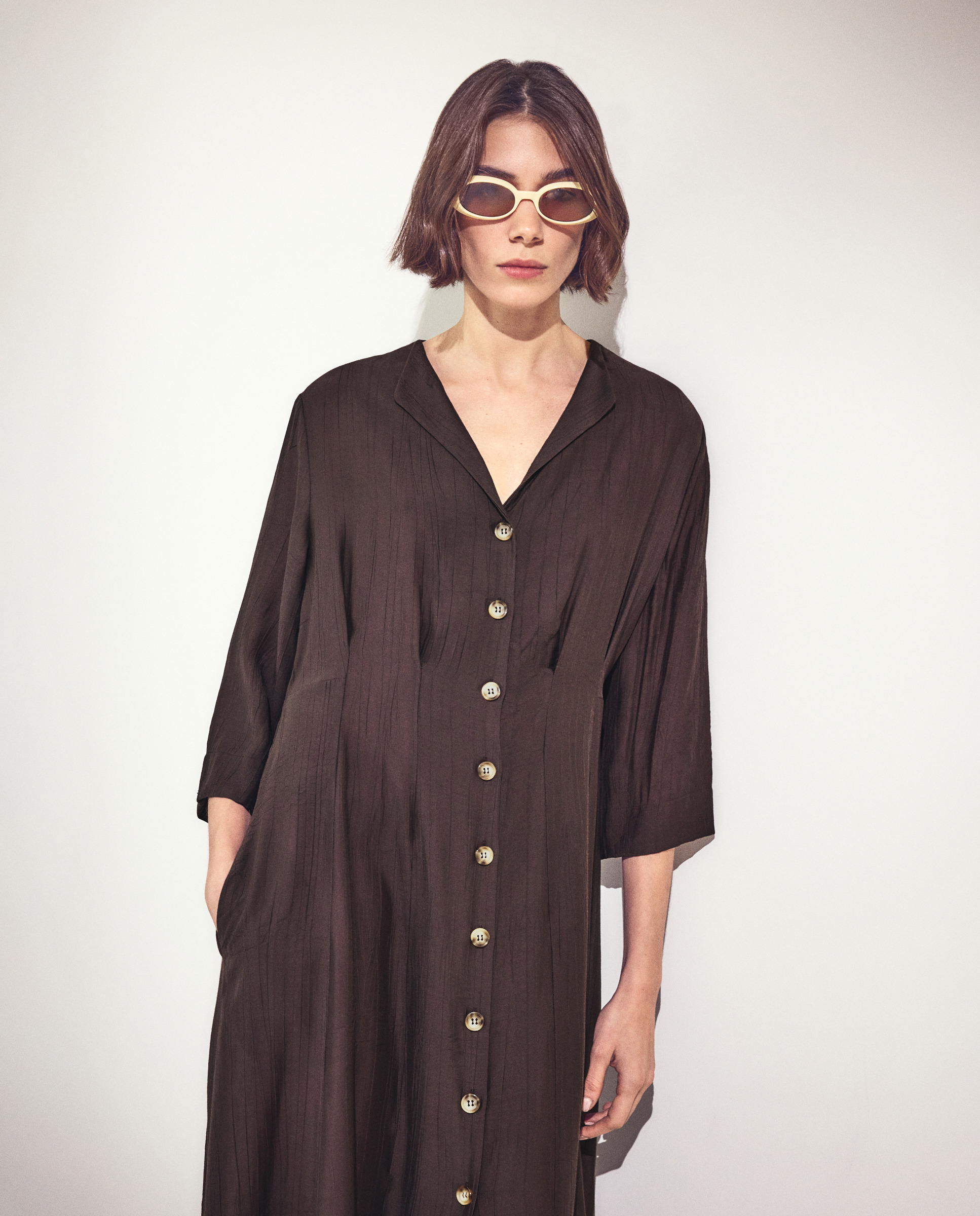 Imagem 0 de Vestido Liso com Manga Curta