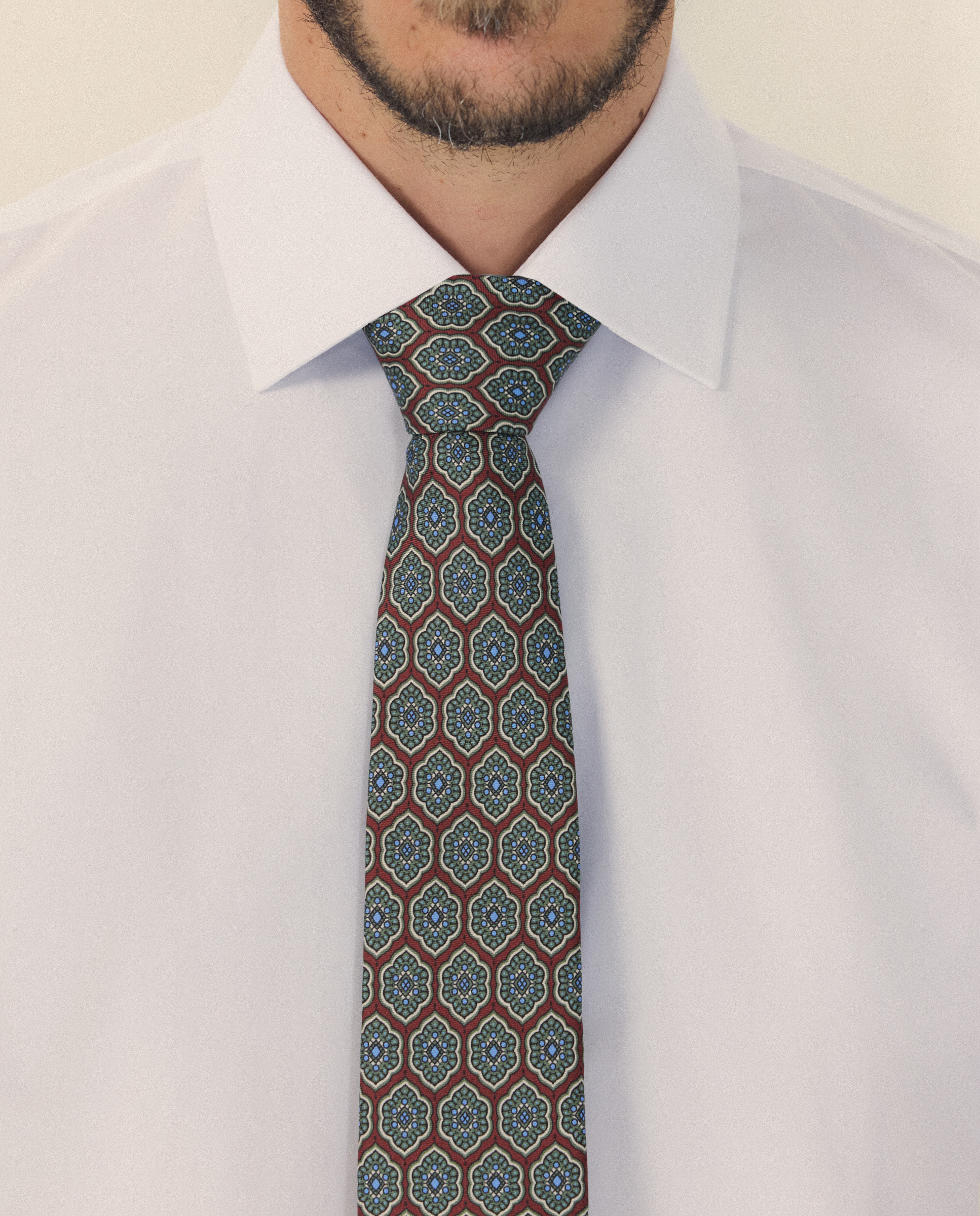 Camisa Clássica com Manga Comprida e Gola Inglesa Branco-4