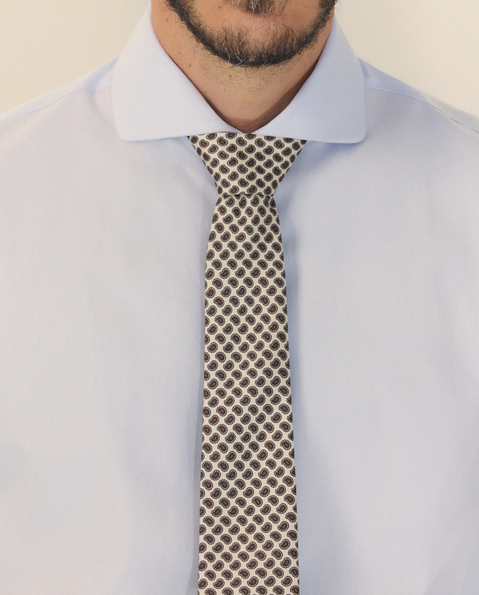 Camisa Clássica de Algodão Egípcio Slim Fit com Manga Comprida Azul-4