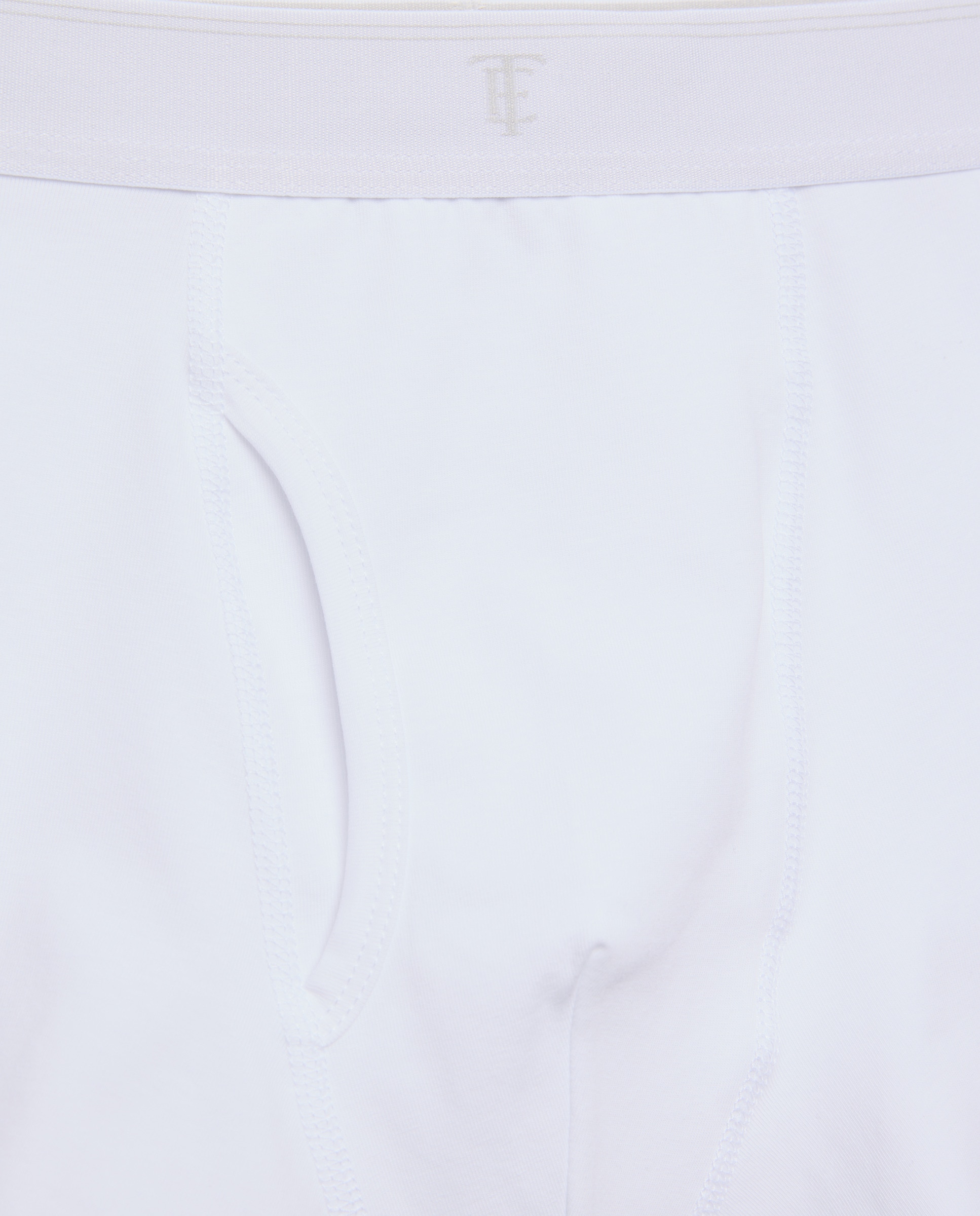 Boxers Abertos em Algodão-Elastano Branco-3