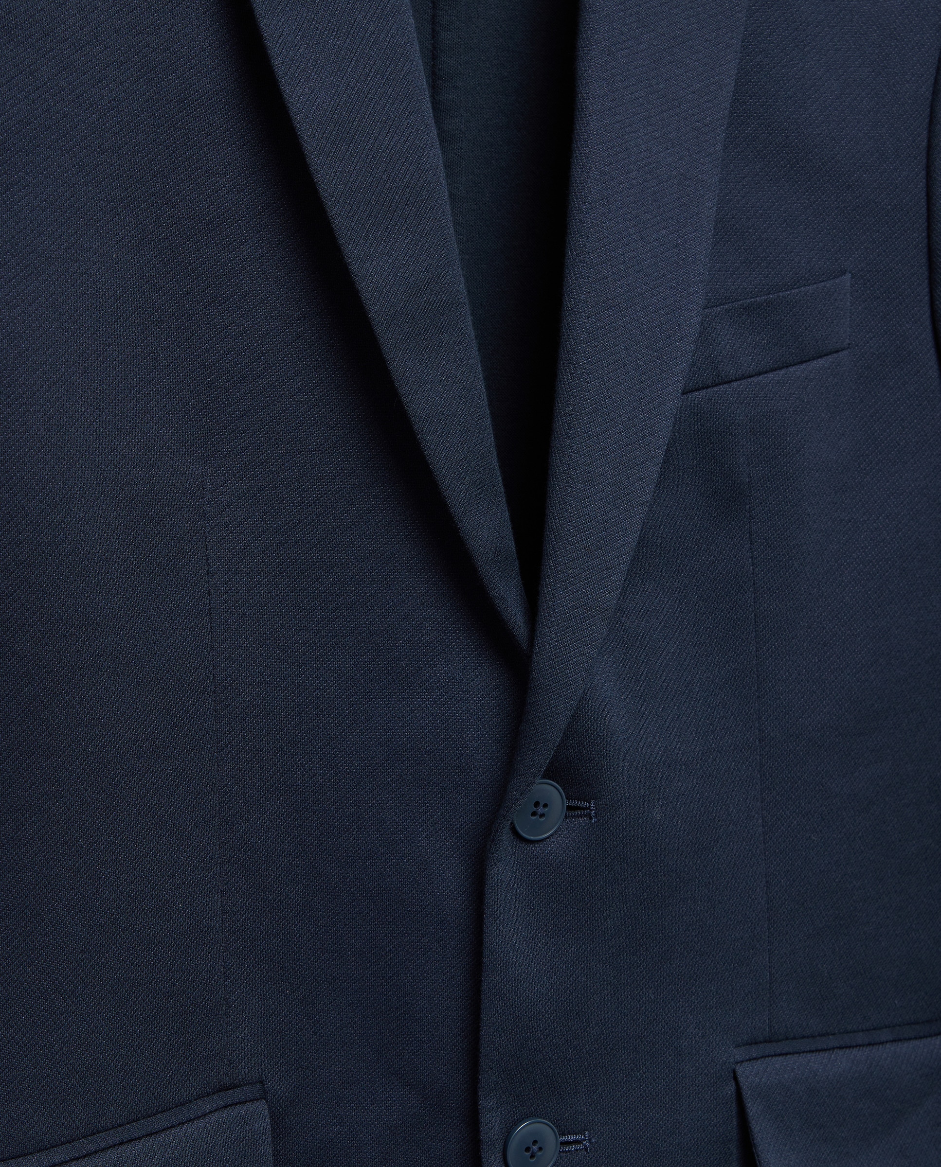 Chaqueta de hombre de punto piqué lisa Azul marino-5