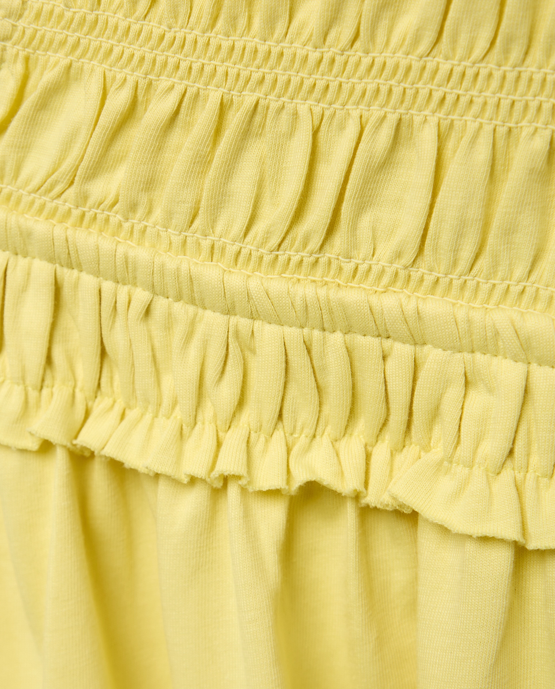 Vestido Curto com Franzidos 300 Amarelo-5