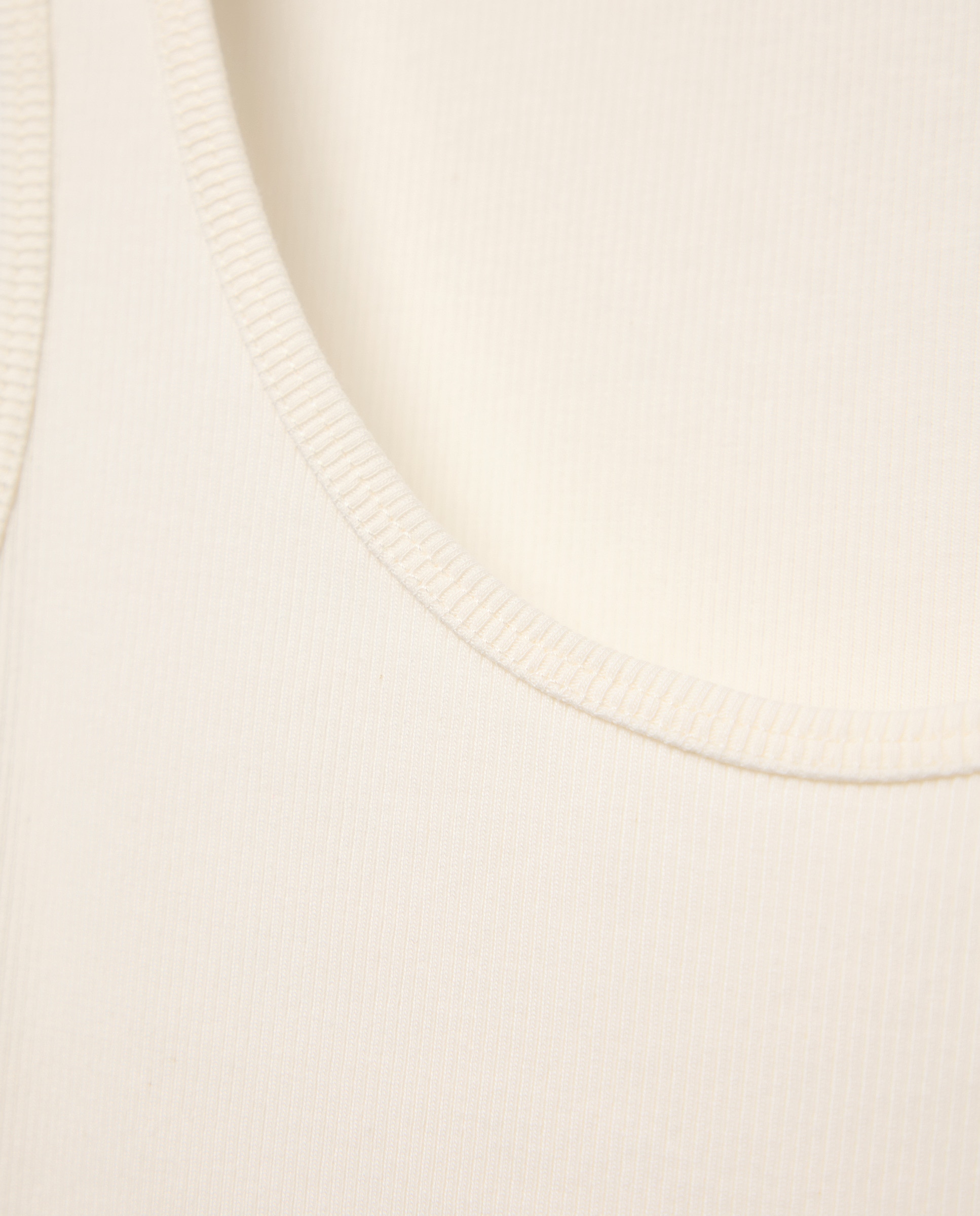 Camiseta básica de tirantes de mujer de canalé Blanco-5