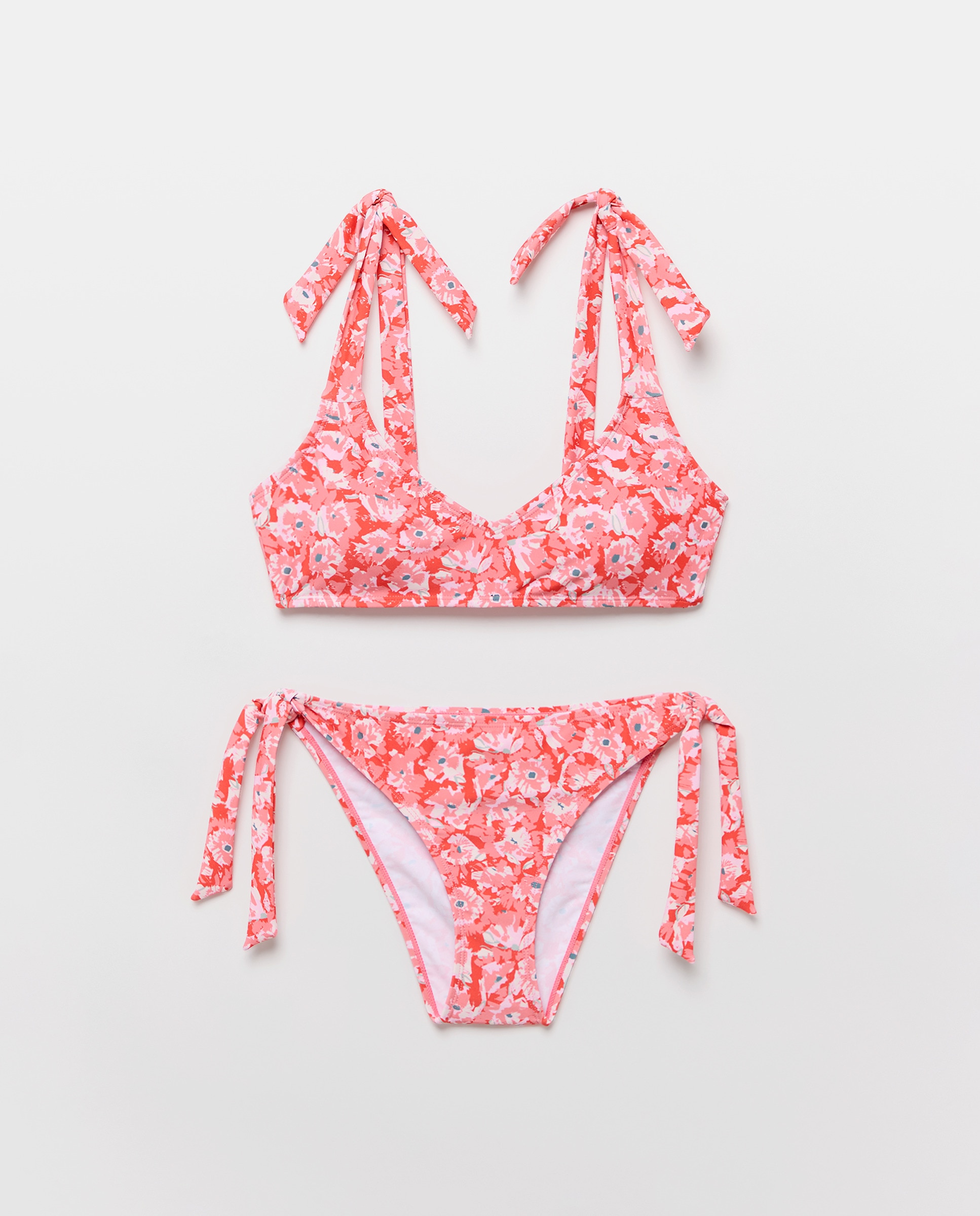 Bikini mujer escote pico tirante ancho 240 Fucsia-3