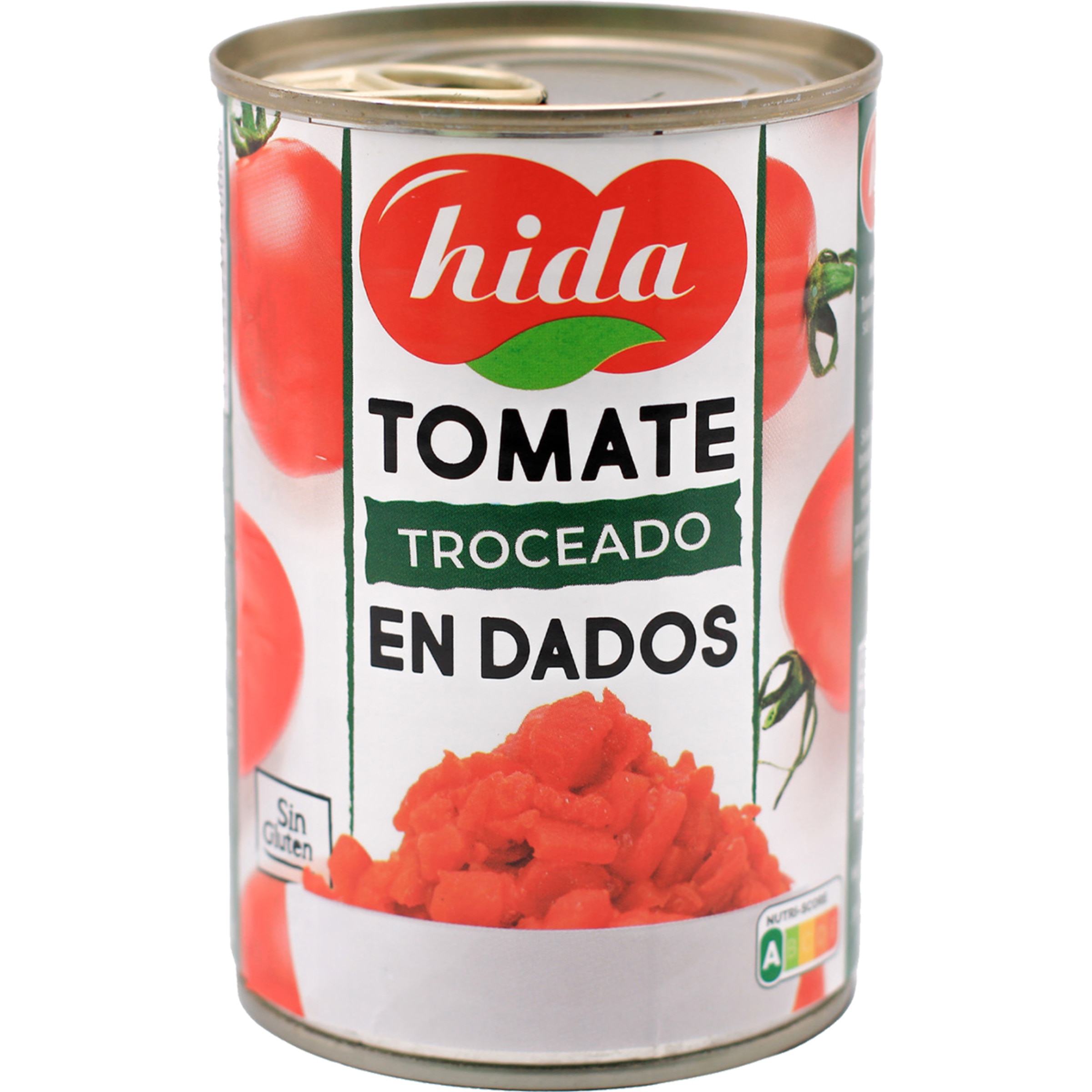 tomate natural troceado en dados lata 400 g