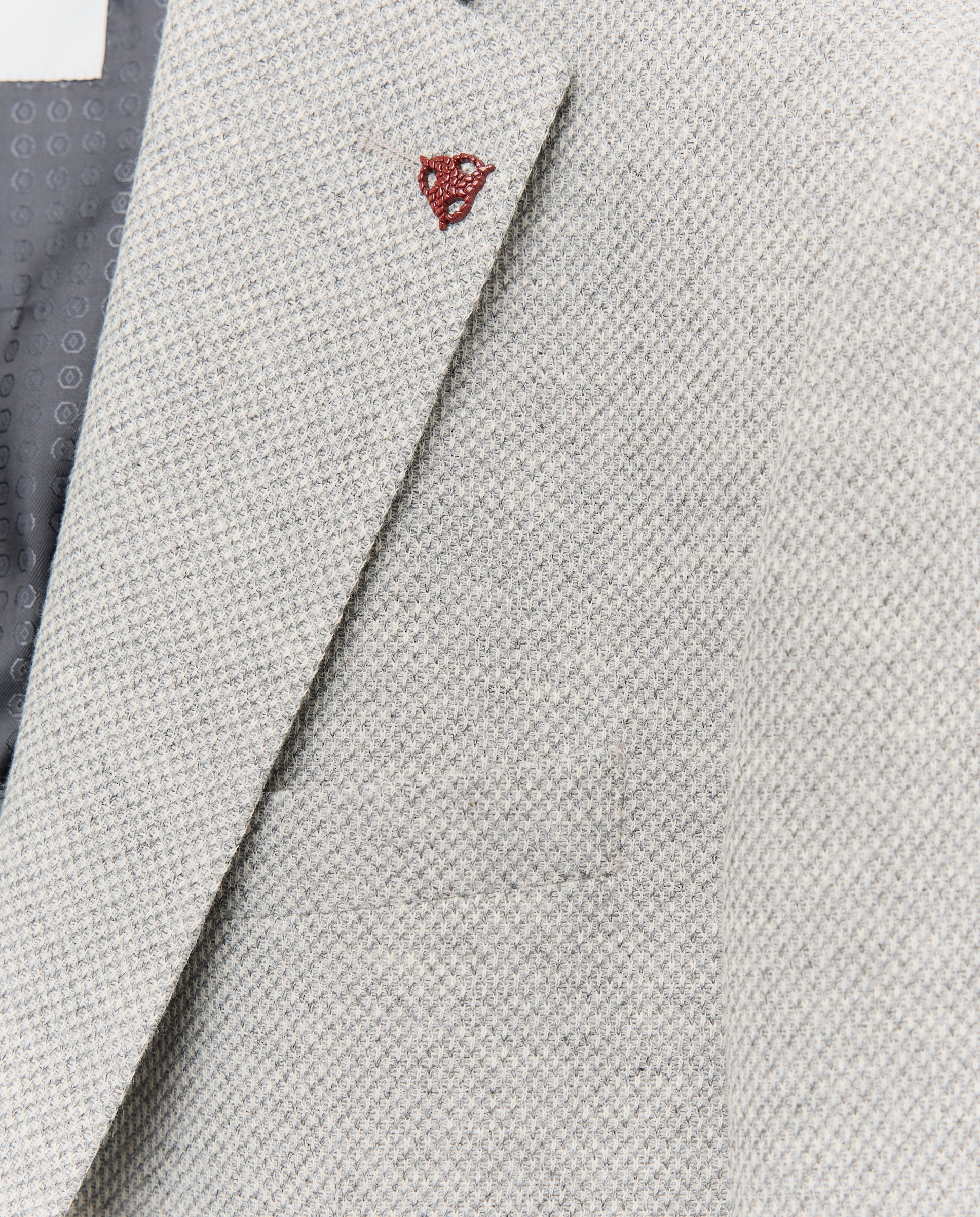 Blazer Slim Cinzento-claro-5