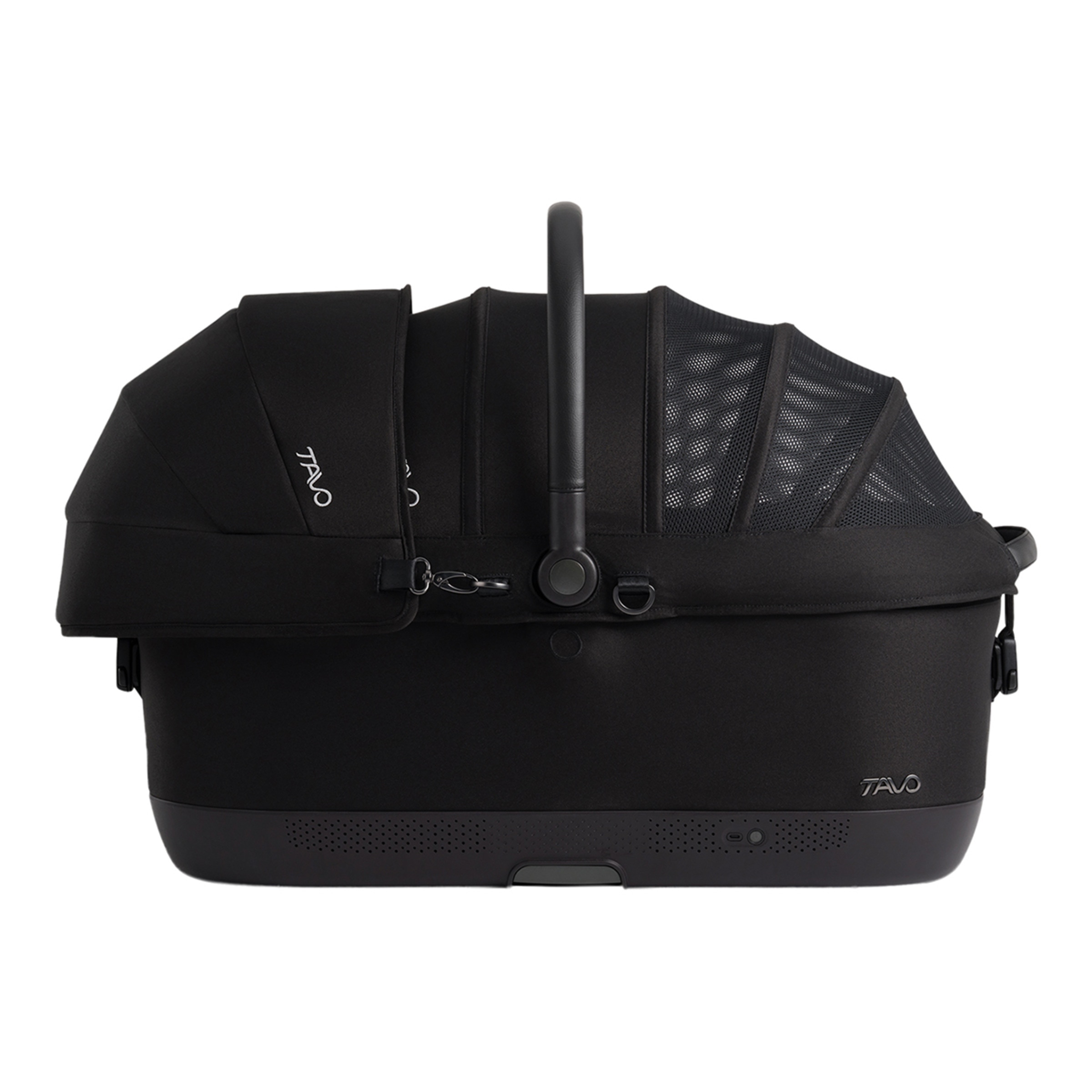 Transportín con sistema de protección para perros y gatos Tavo Pets Maeve Iso7x-r Wind Onyx Negro-3