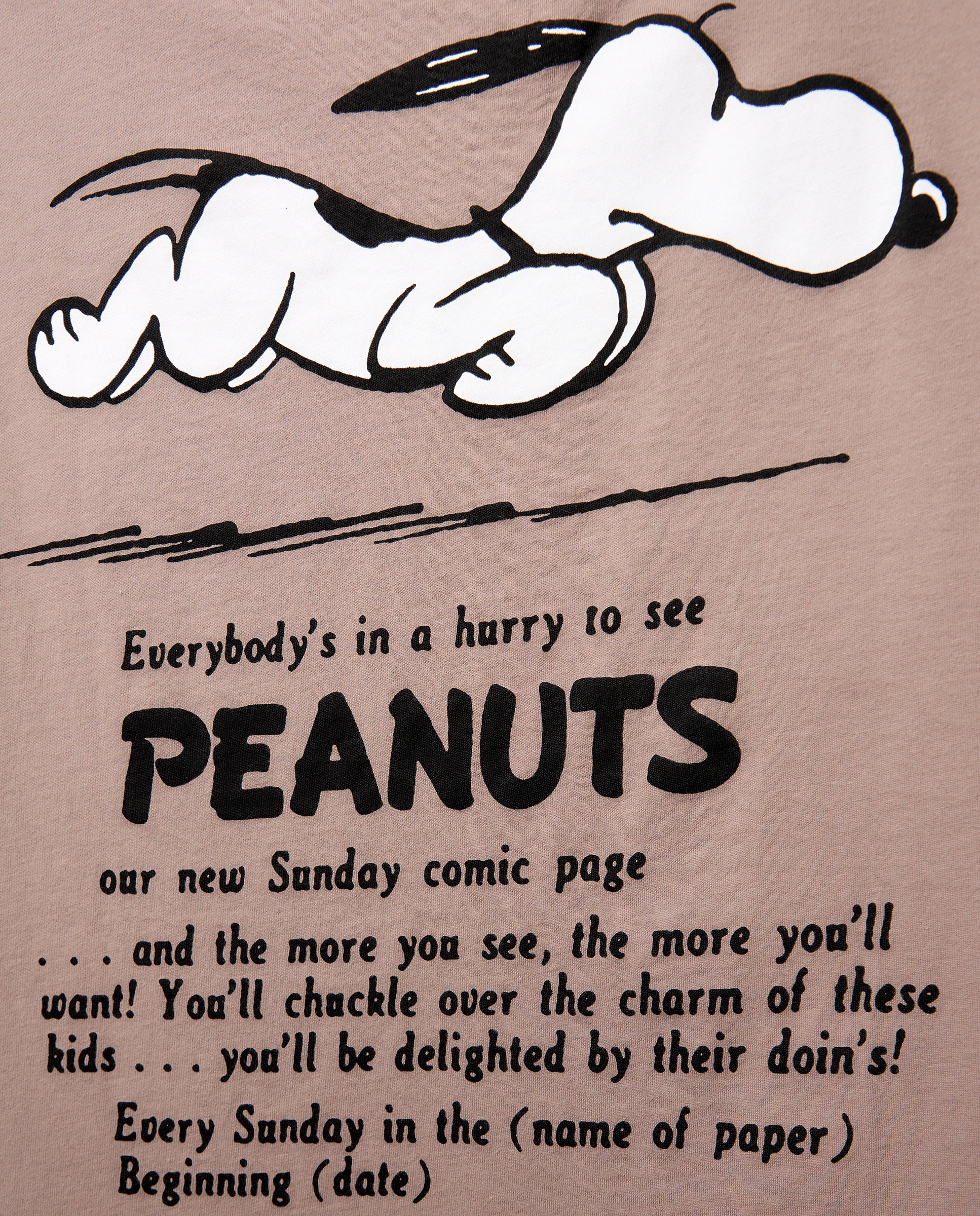 T-shirt Snoopy de Manga Curta 740 Tabaco-2