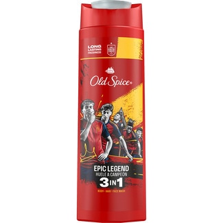 Epic Legend 3 en 1 gel de ducha + champú + gel de ducha facial frasco 400 ml - Old Spice