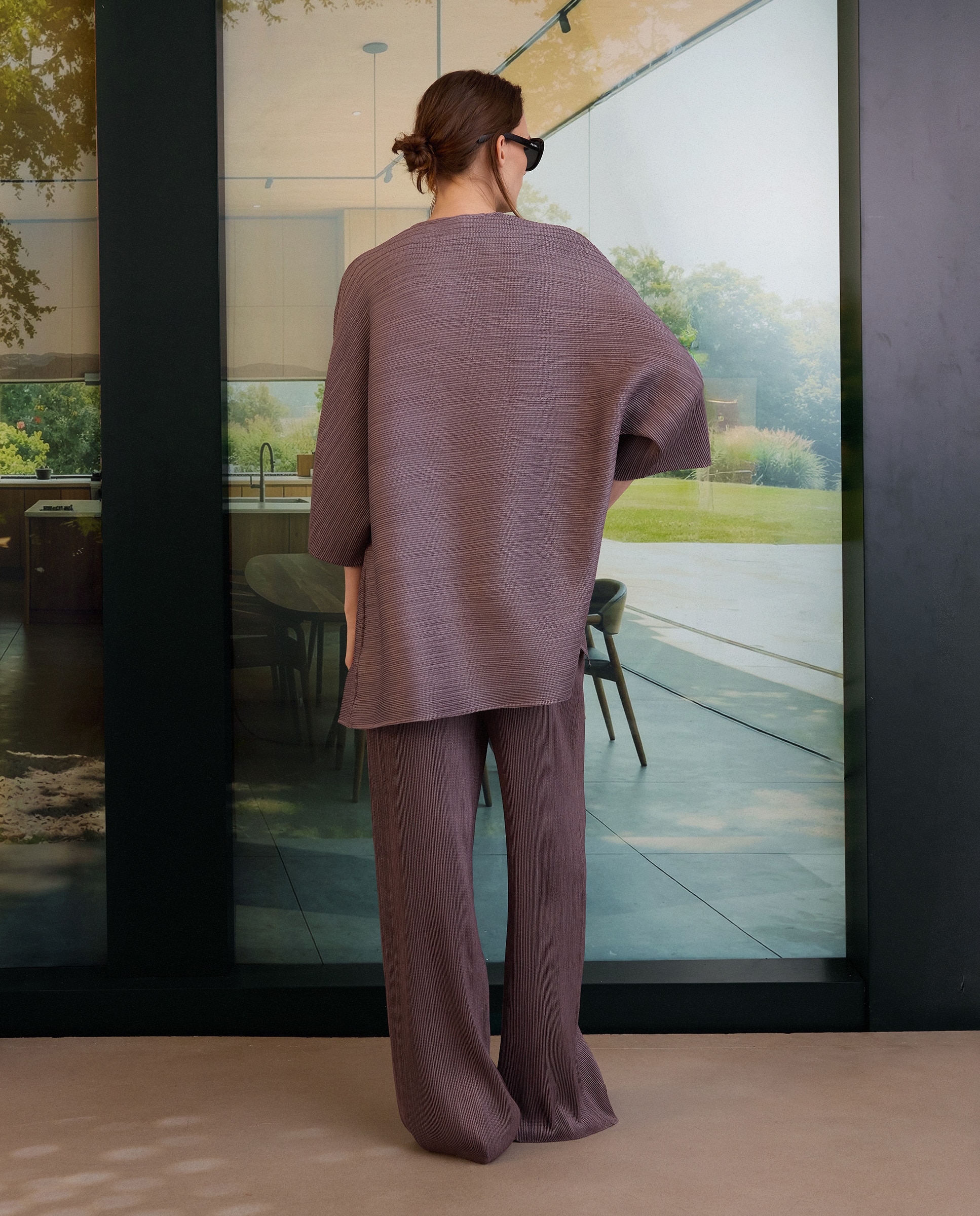 Kimono Plissado Roxo-3