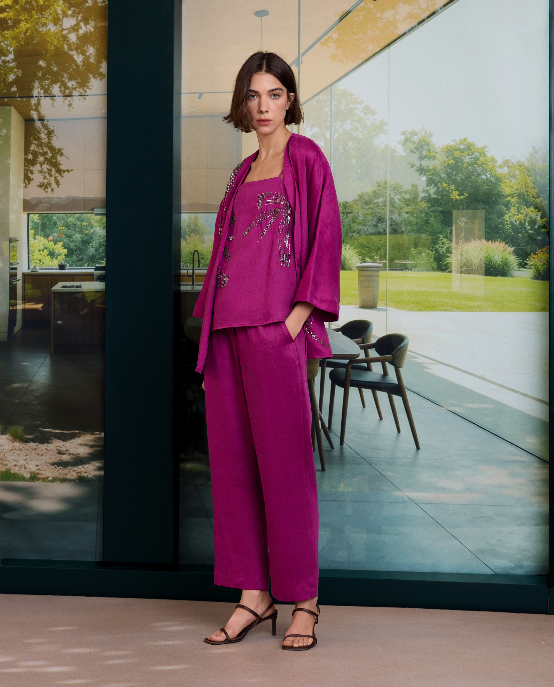 Top sem Mangas Tipo Kimono 200 Rosa-2