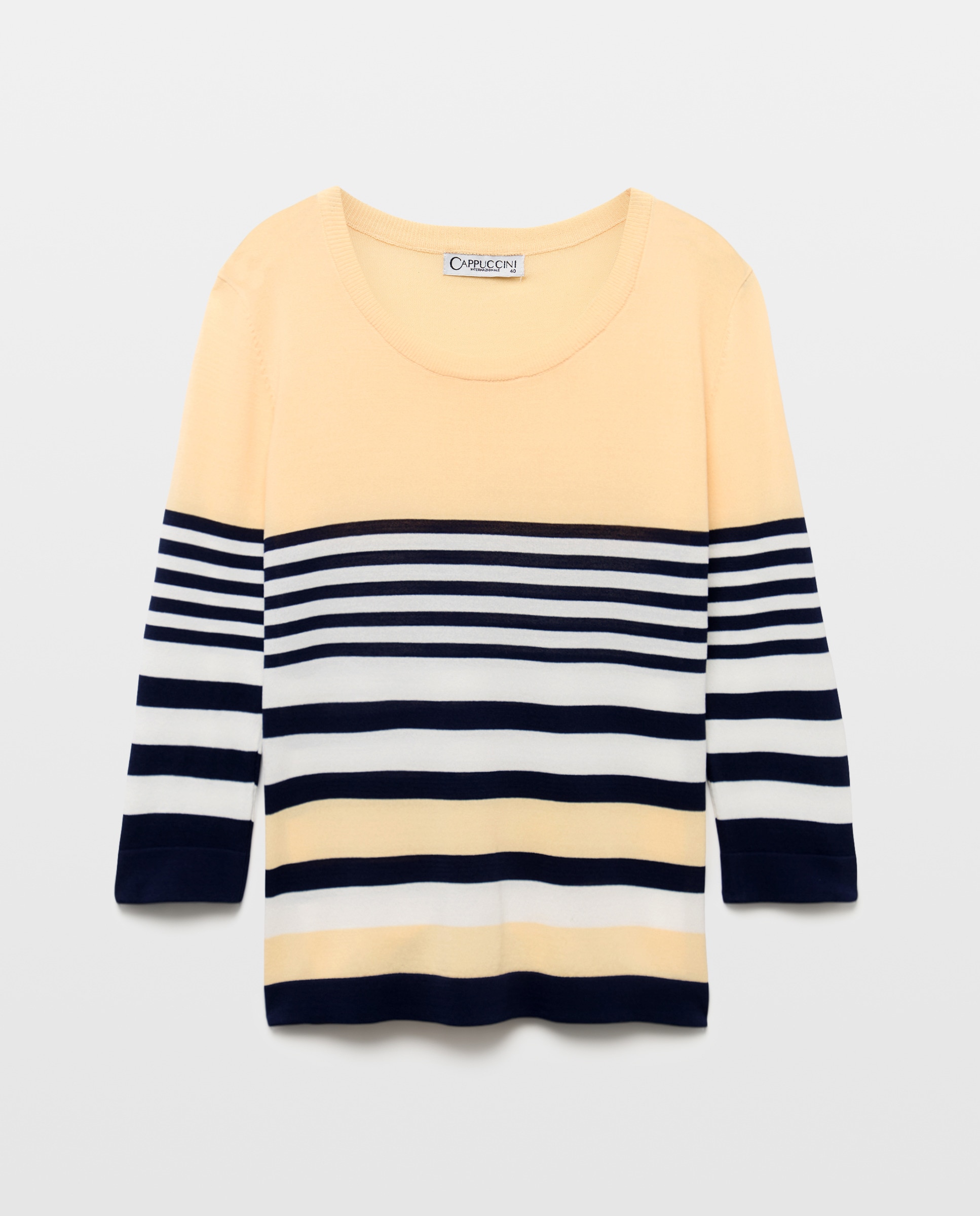 Imagem 0 de Camisola de malha às riscas com manga comprida