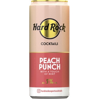 ponche de ron con melocotón con un toque de menta lata 25 cl - Hard Rock