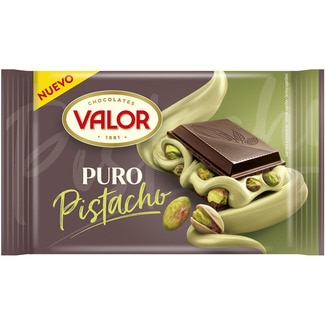 chocolate puro relleno de pistachos tableta 150 g - Valor