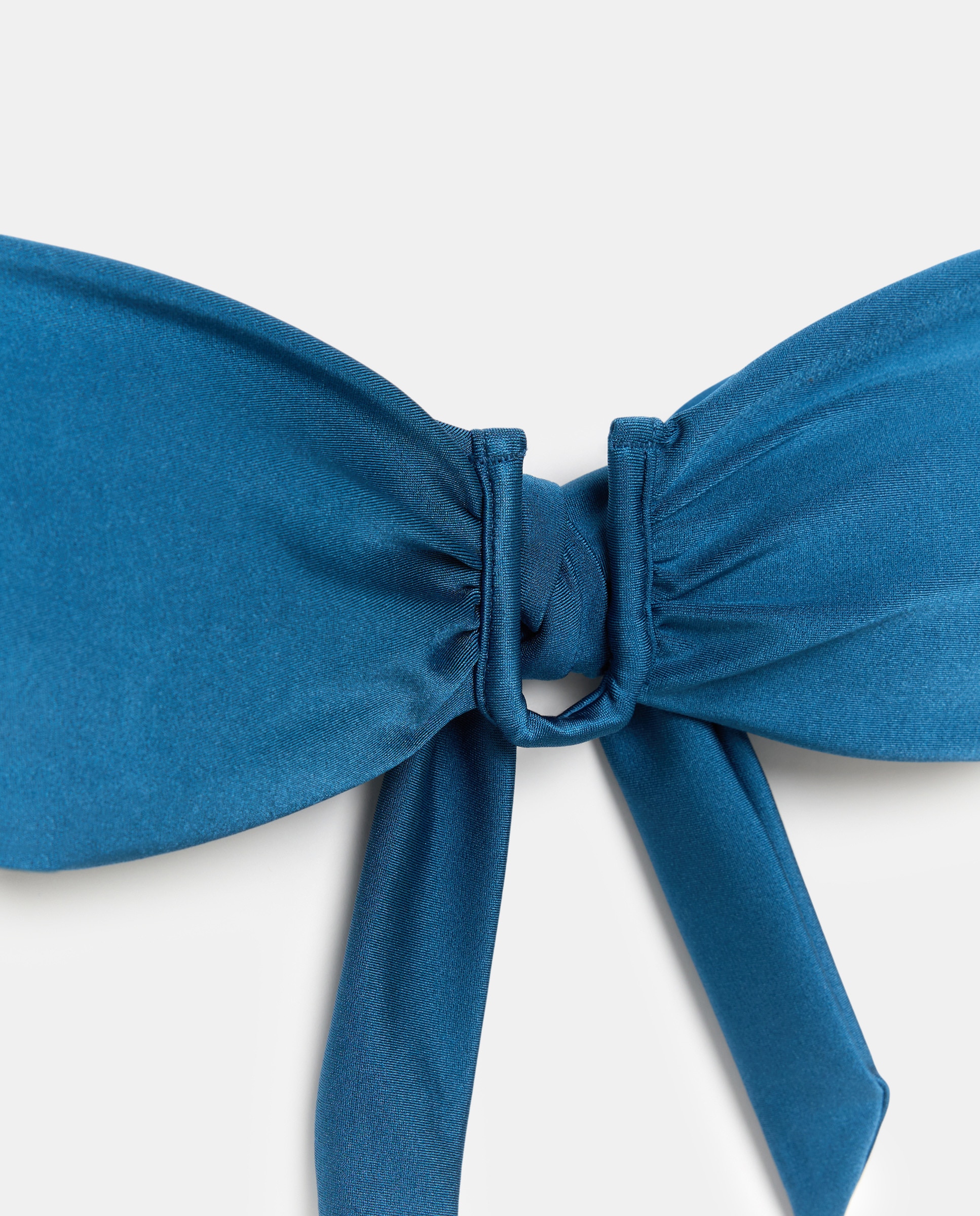 Top de Biquíni com Detalhe de Argola Azul-escuro-5