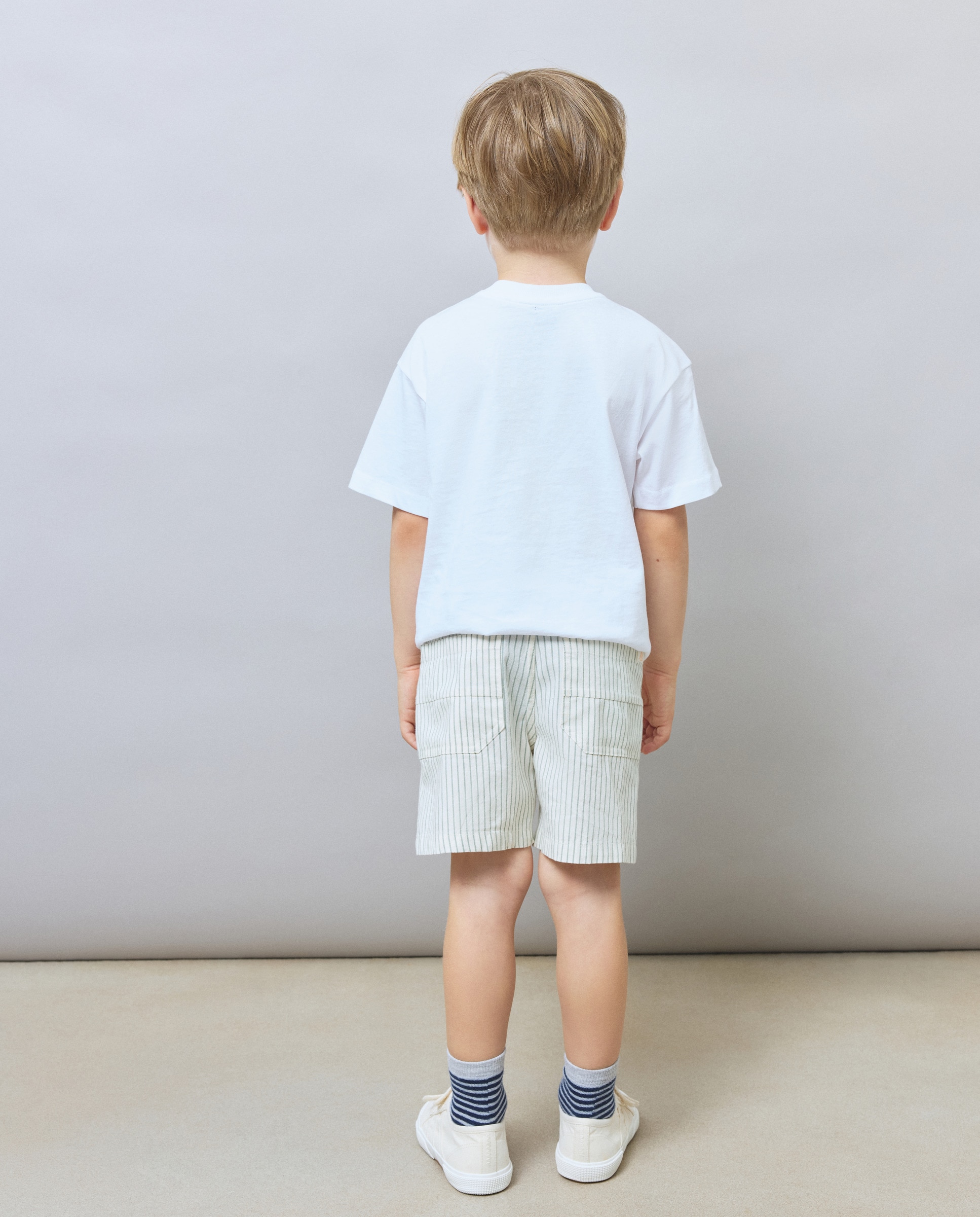 Bermudas de Sarja às Riscas Kids El Corte Inglés Castanho-3