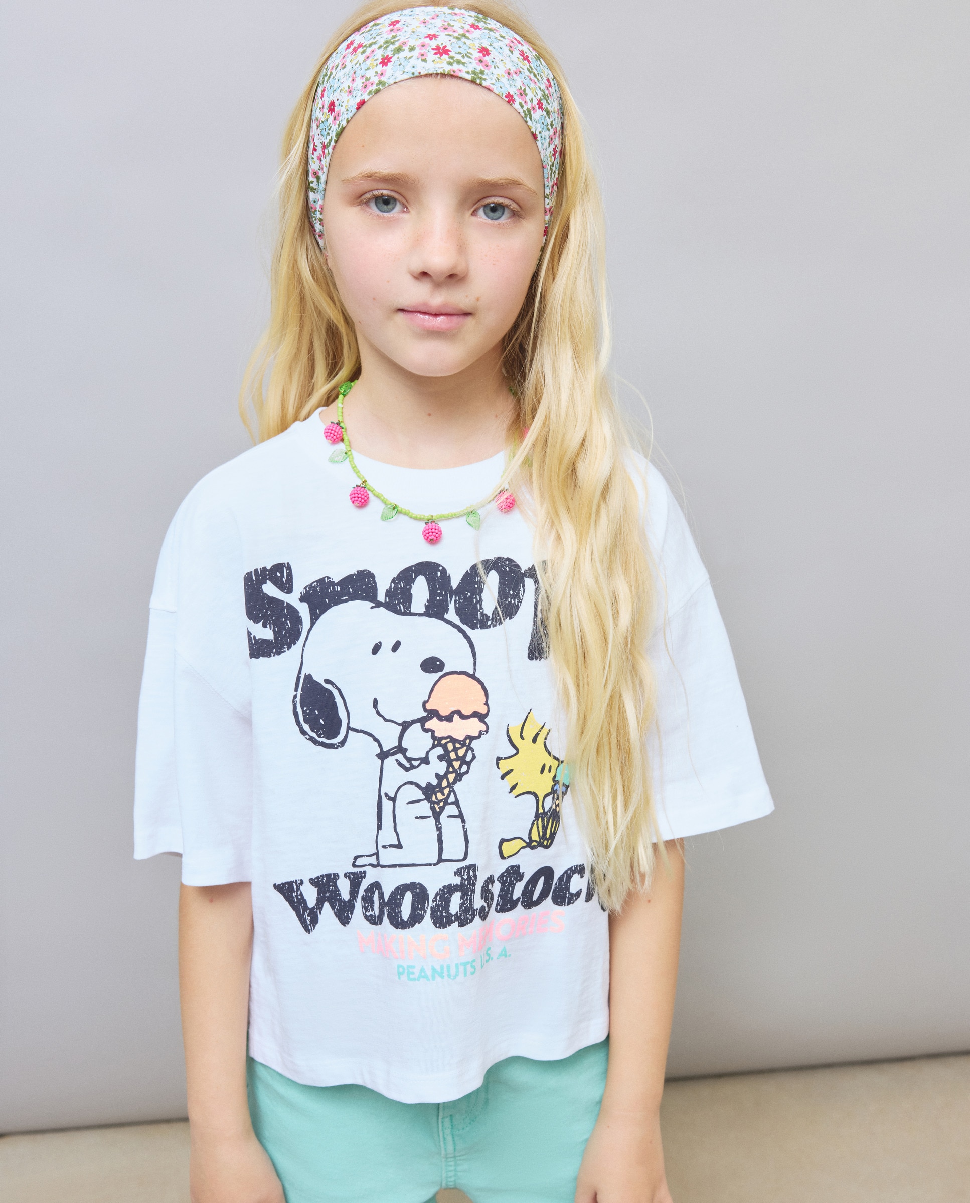 Imagem 0 de T-shirt com Estampado Snoopy e Manga Curta