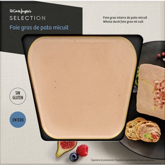 Foie Gras de Pato Inteiro Mi Cuit sem Glúten embalagem 80 g - El Corte Inglés Selection