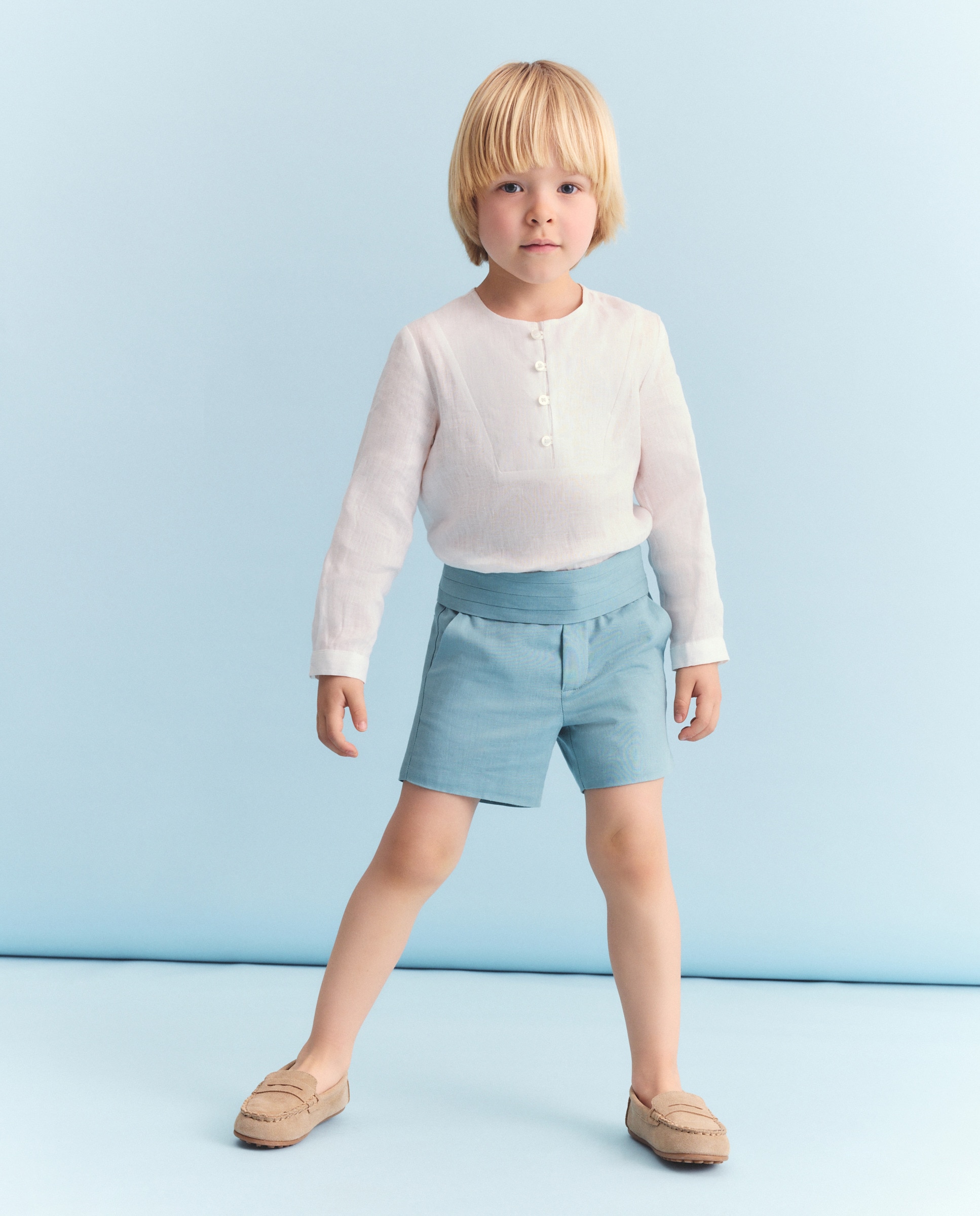 Imagem 0 de Bermudas de Linho com Faixa