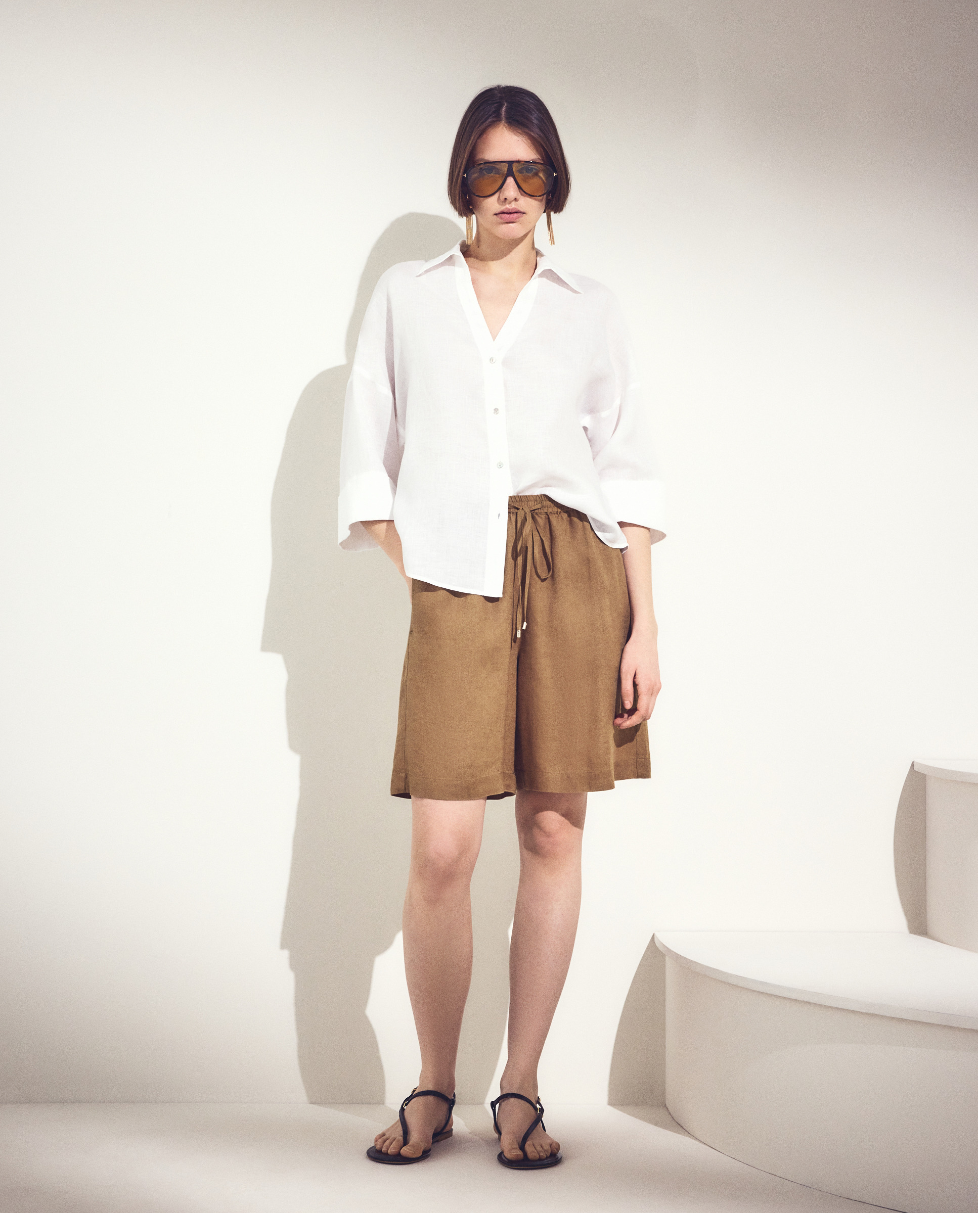 Imagem 0 de Calções Lisos de Linho