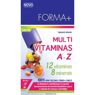 Multivitaminas de A a Z embalagem 30 capsulas - Forma +
