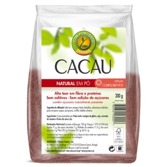 Cacau + Intenso Puro em Pó embalagem 200 g - Cem Porcento