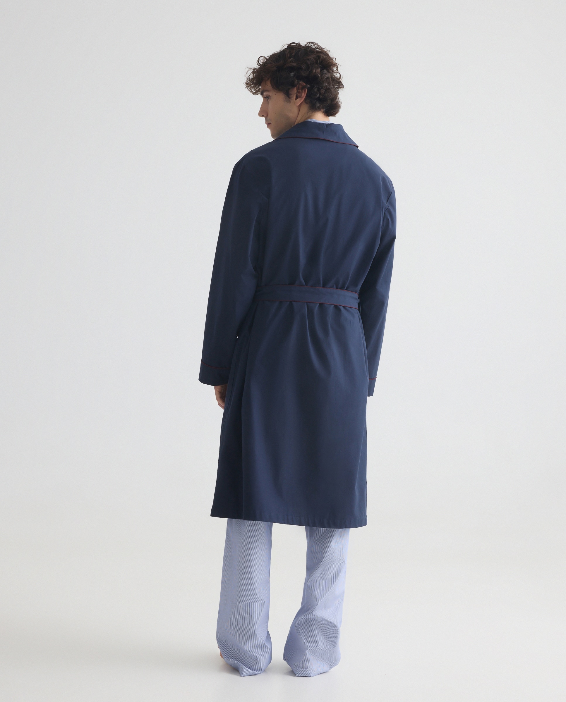 Robe Liso de Sarja Azul-marinho-2