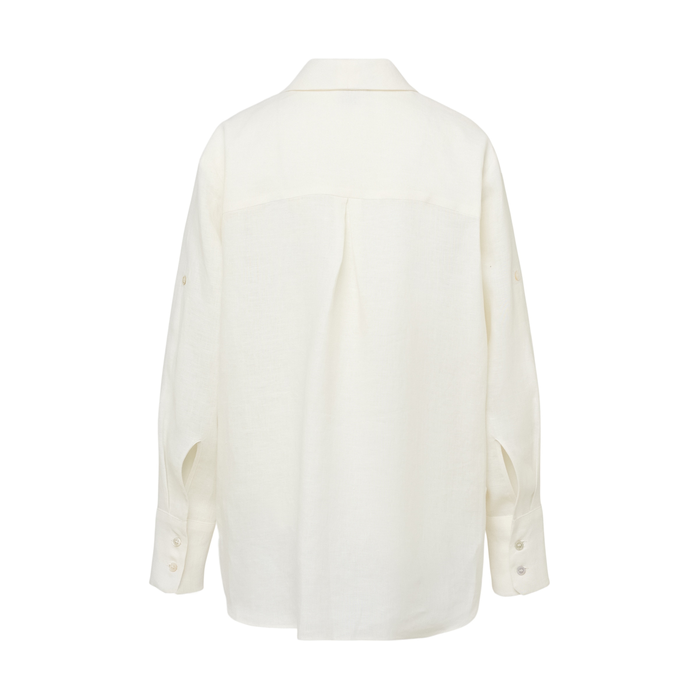 Camisa de Linho de Mulher Natural-6