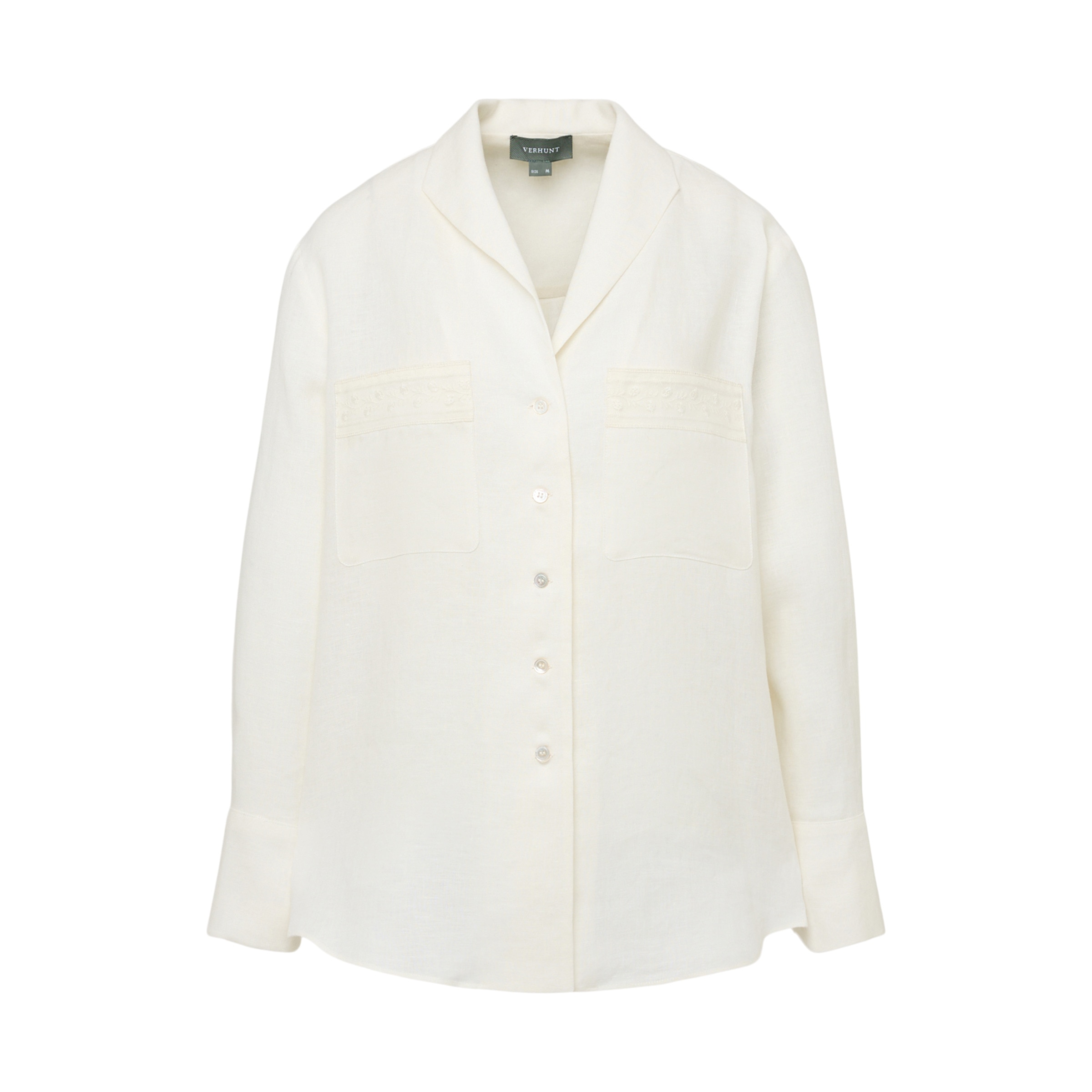 Camisa de Linho de Mulher Natural-5