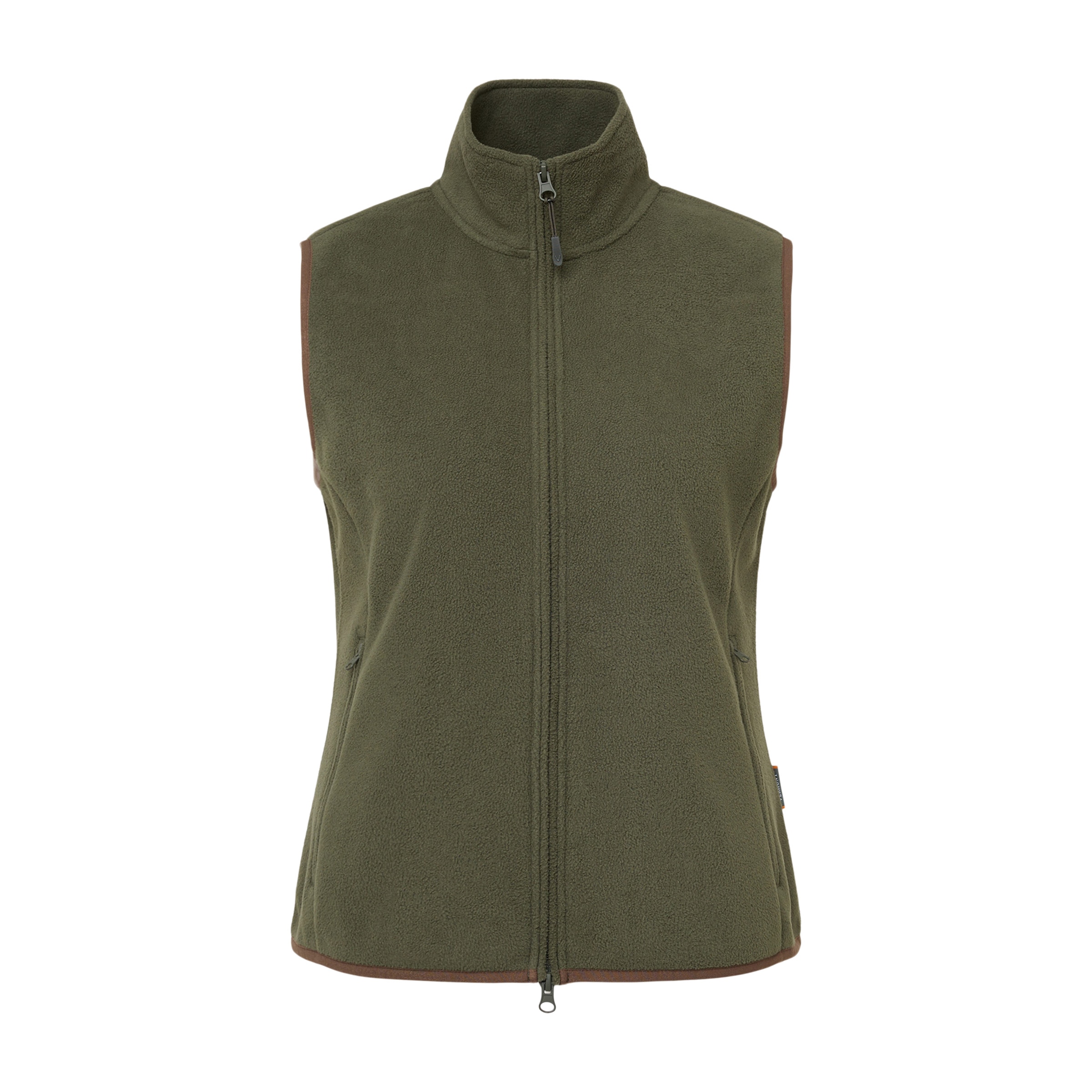 Colete Básico de Mulher com Forro Polar Verde-5