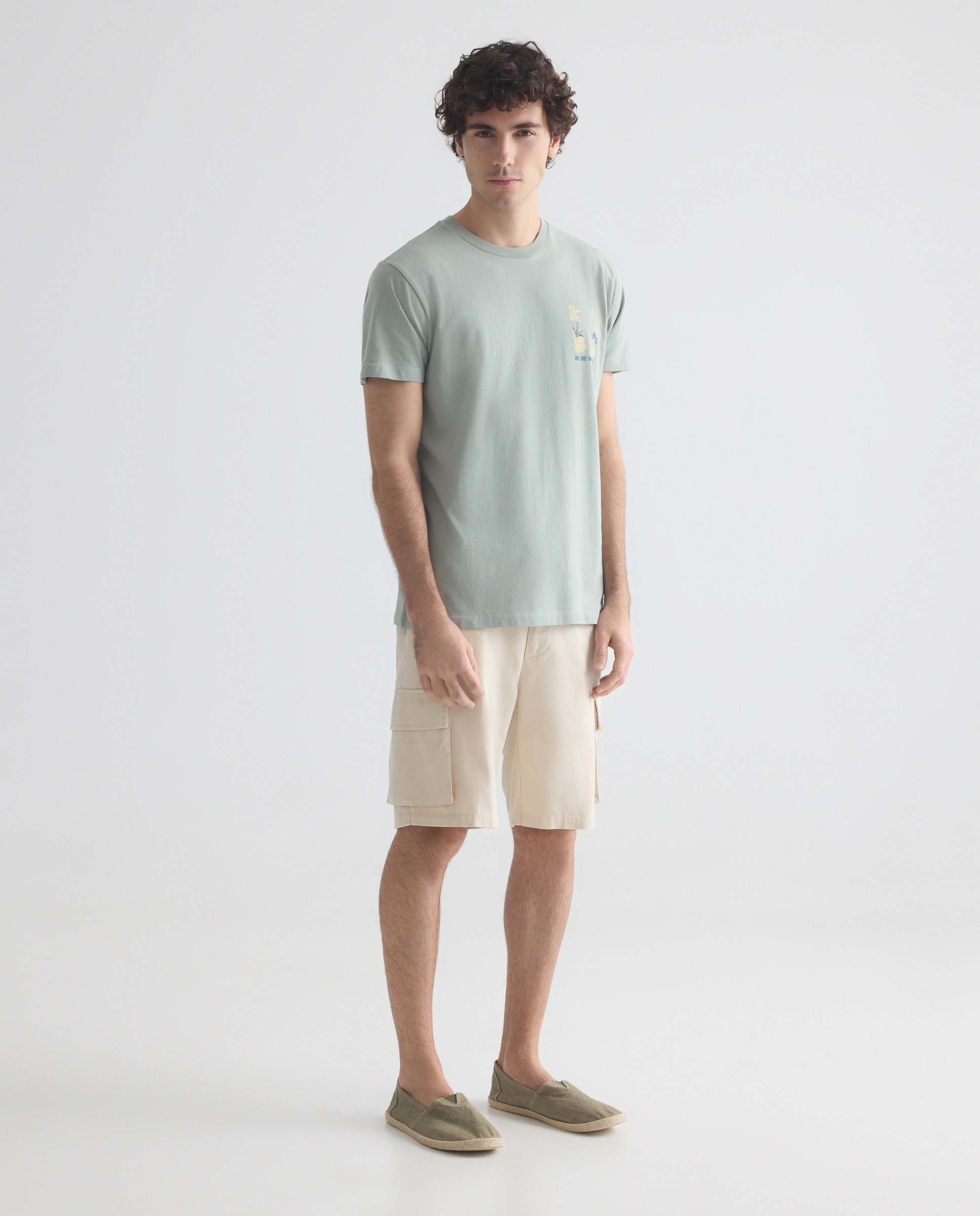 Camiseta de hombre manga corta SURF SOAKED 510 Verde claro-2