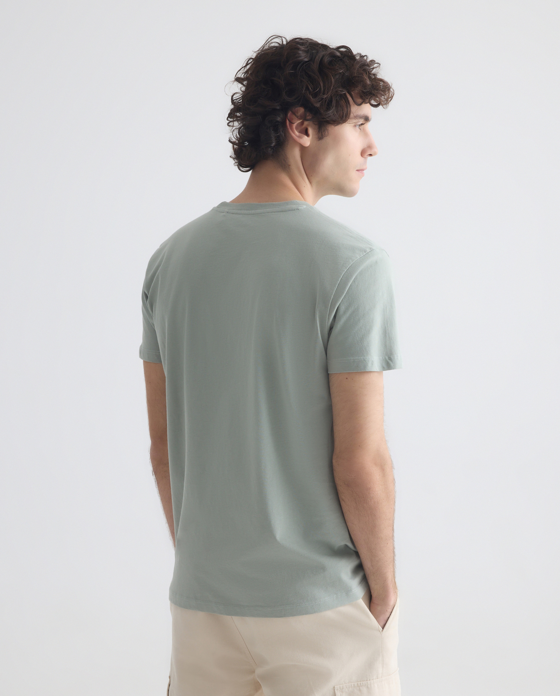 Camiseta de hombre manga corta SURF SOAKED 510 Verde claro-3