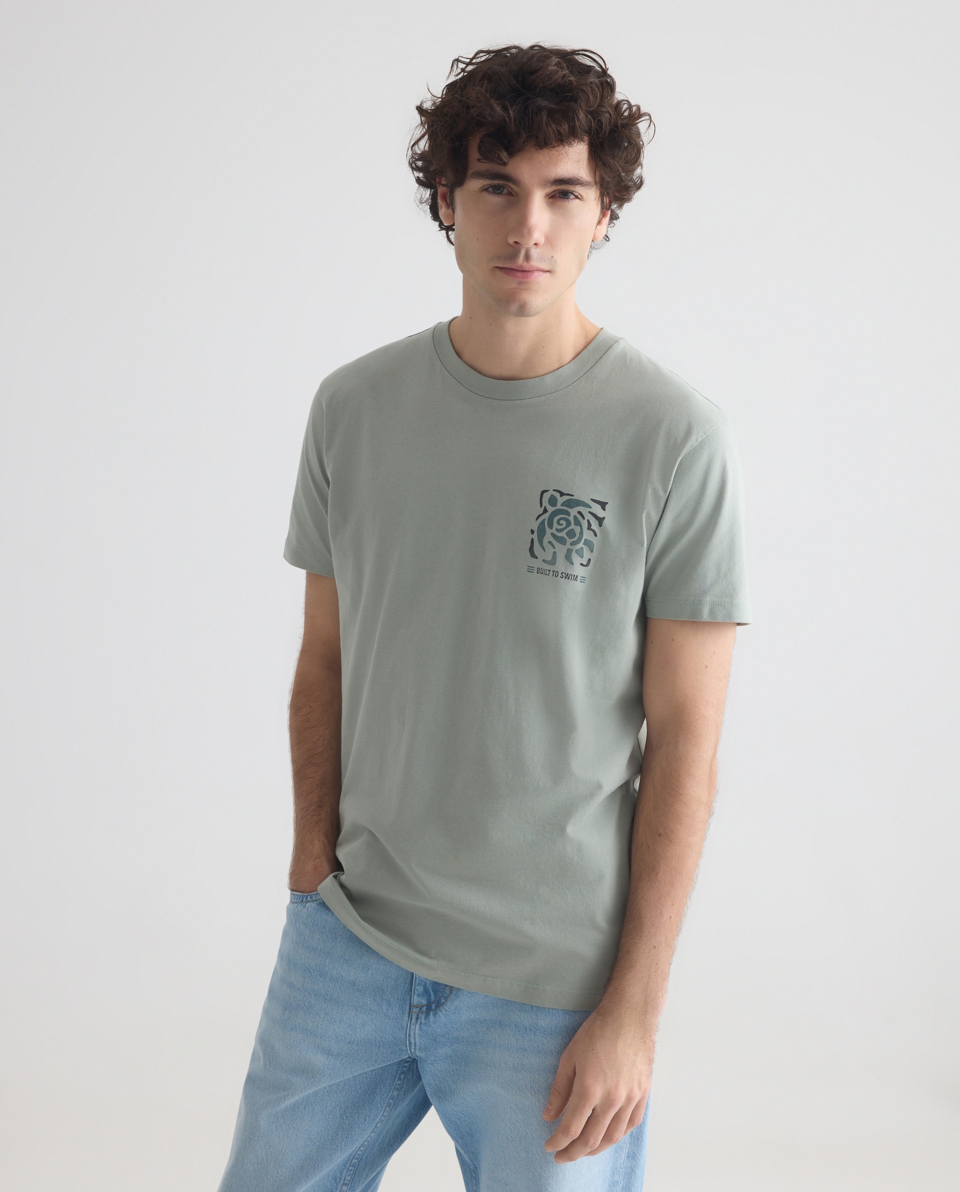 Imagen 0 de Camiseta de hombre manga corta Built to swim