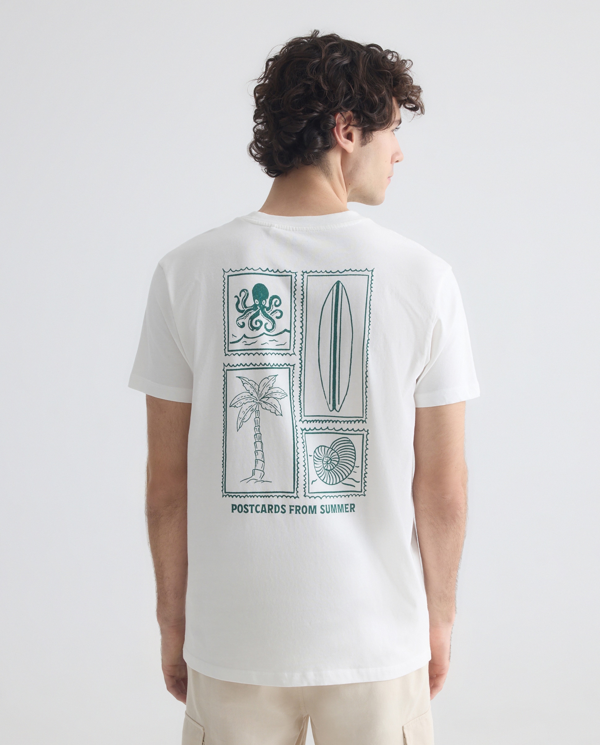 Camiseta de hombre manga corta Postcards from summer Blanco-3