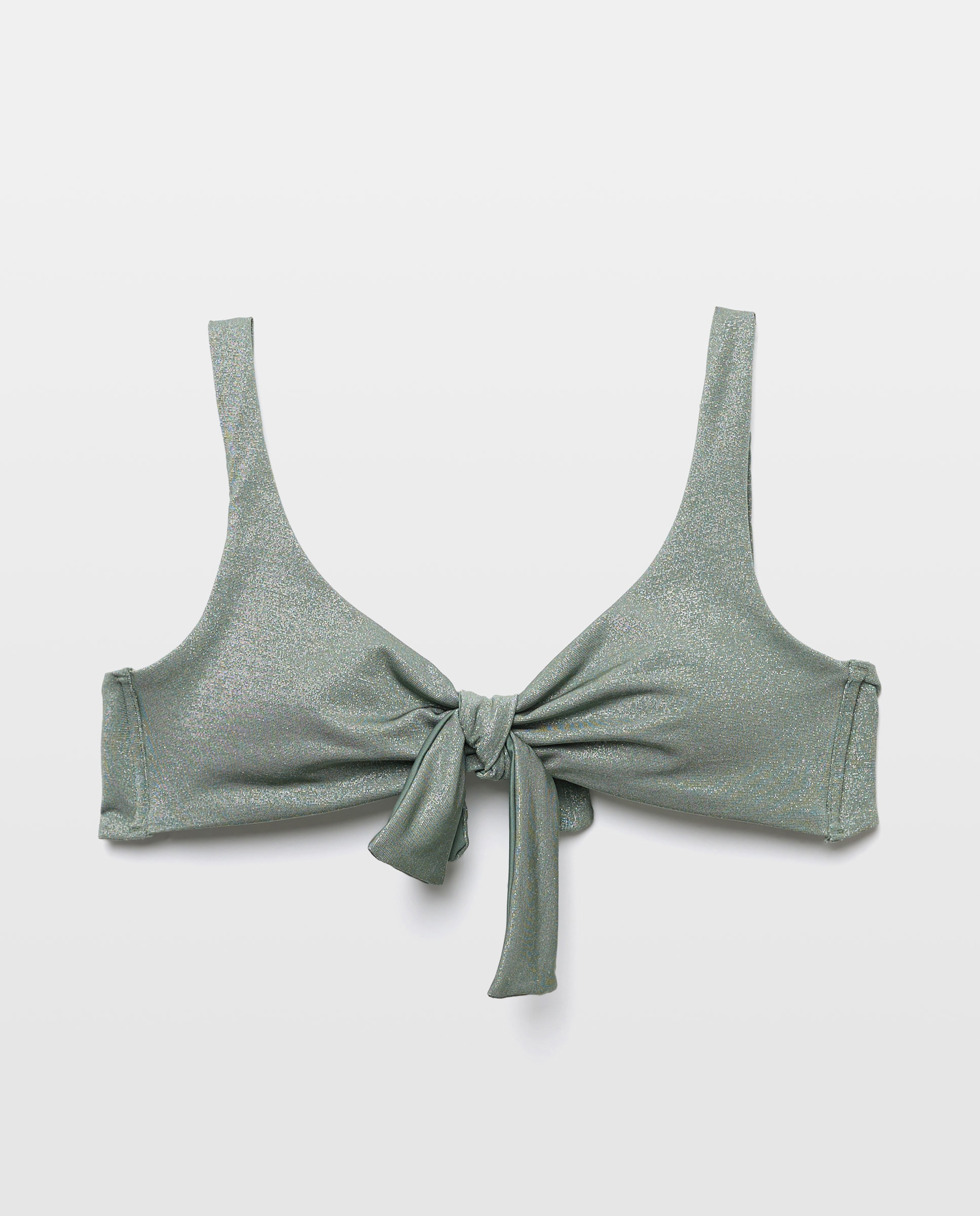 Top em Fio Metalizado às Riscas Multicolor 560 Azeitona-4