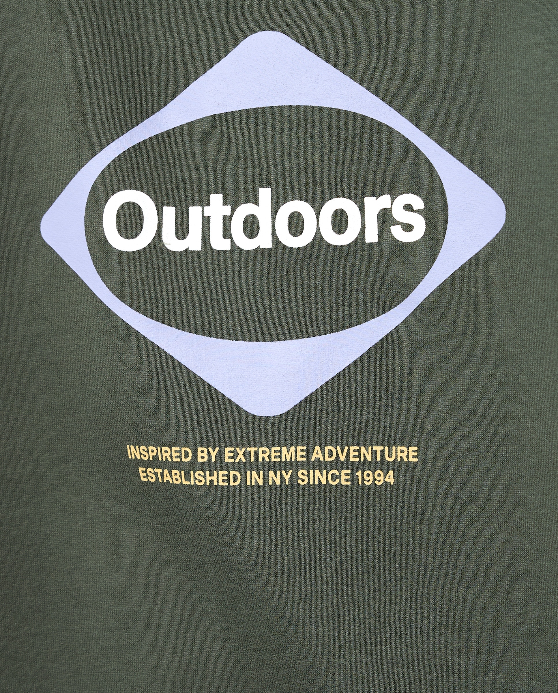 Sudadera de niño cuello caja estampada 530 Verde oscuro-3