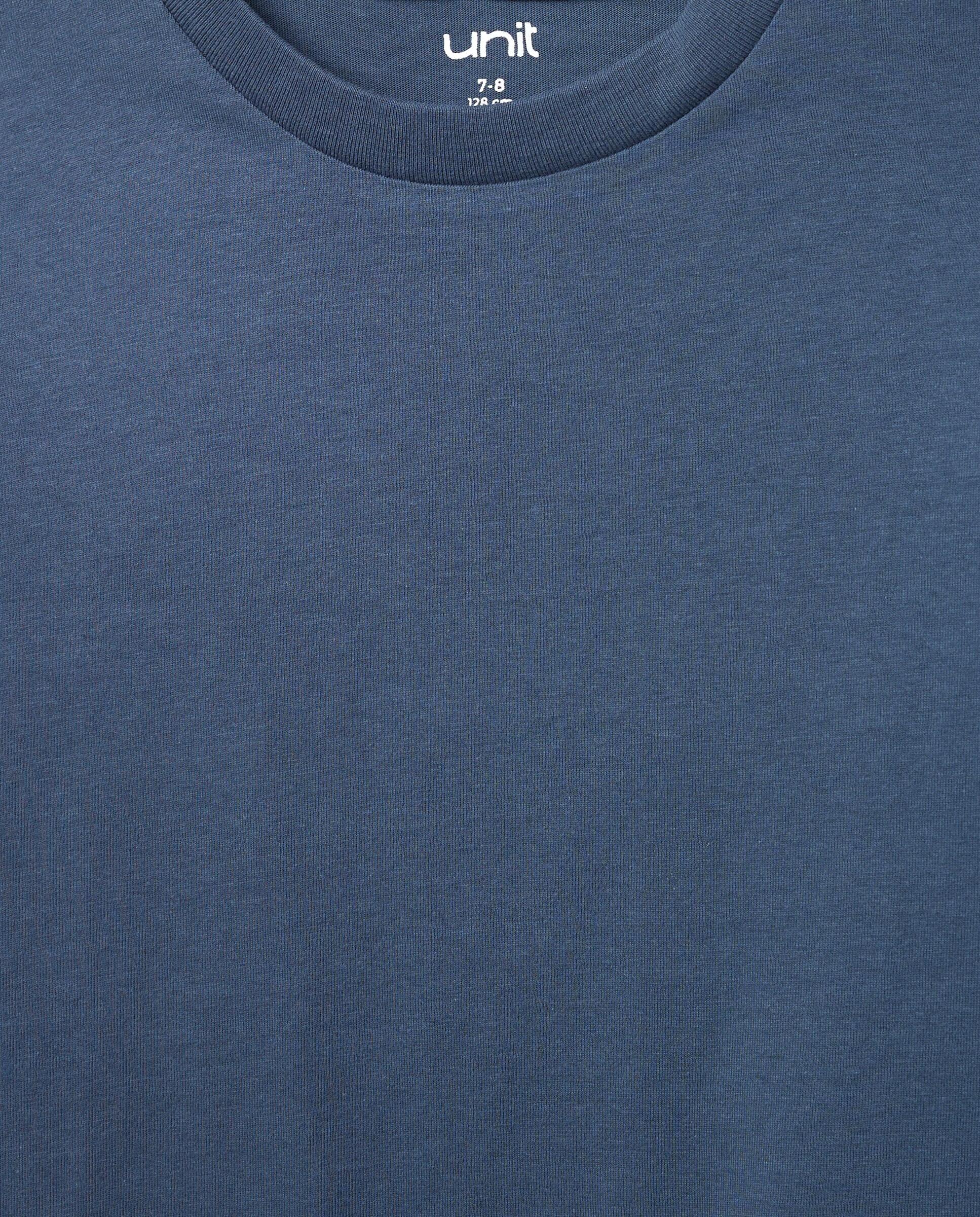 Camiseta de niño lisa manga larga Azul marino-3