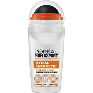 desodorante roll-on masculino Hydra Energetic Extreme Sport 72h antitranspirante envase 50 ml fragancia fresca y energizante - L'oreal Men Expert
