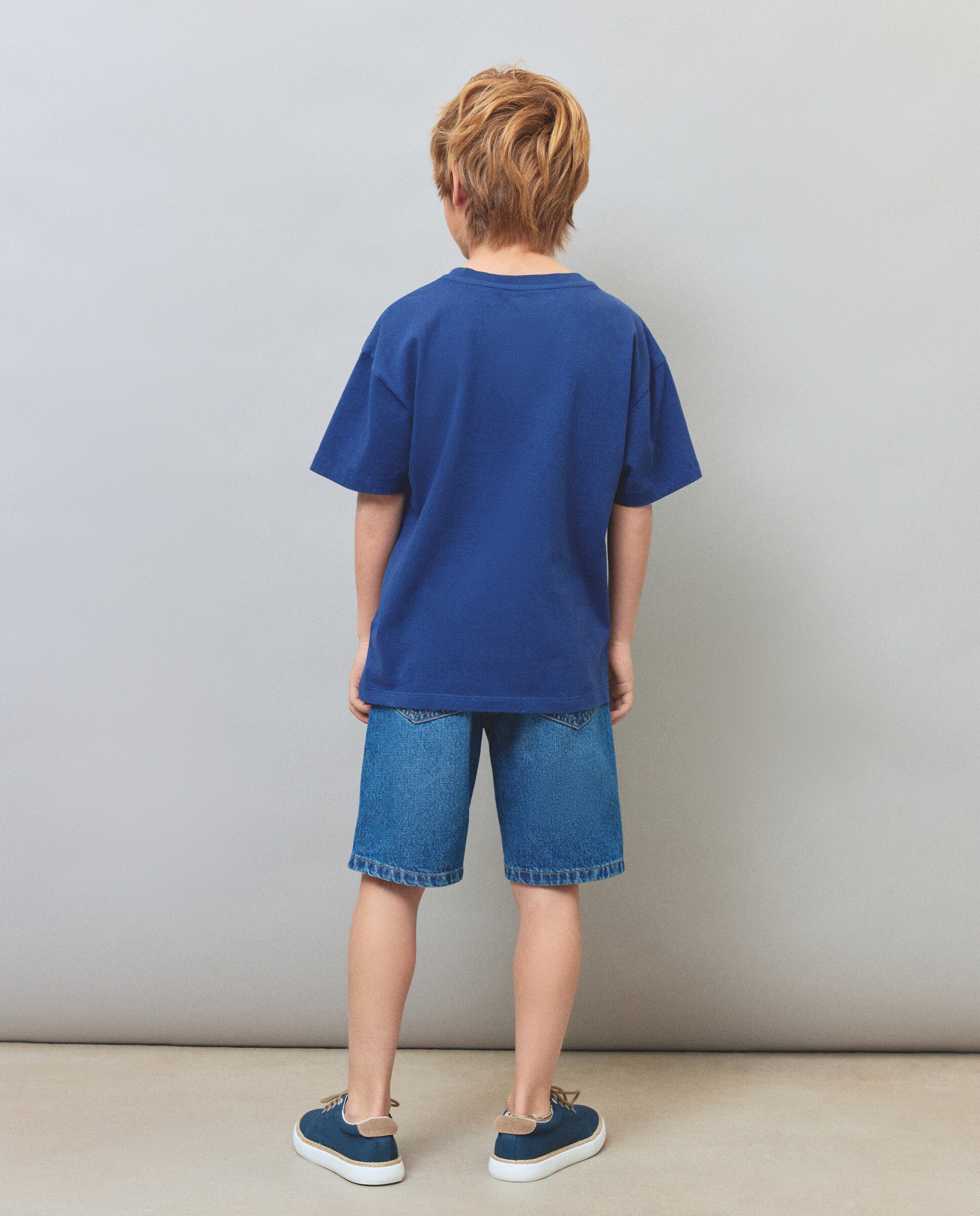 T-shirt com Estampado Stitch Azul-marinho-3