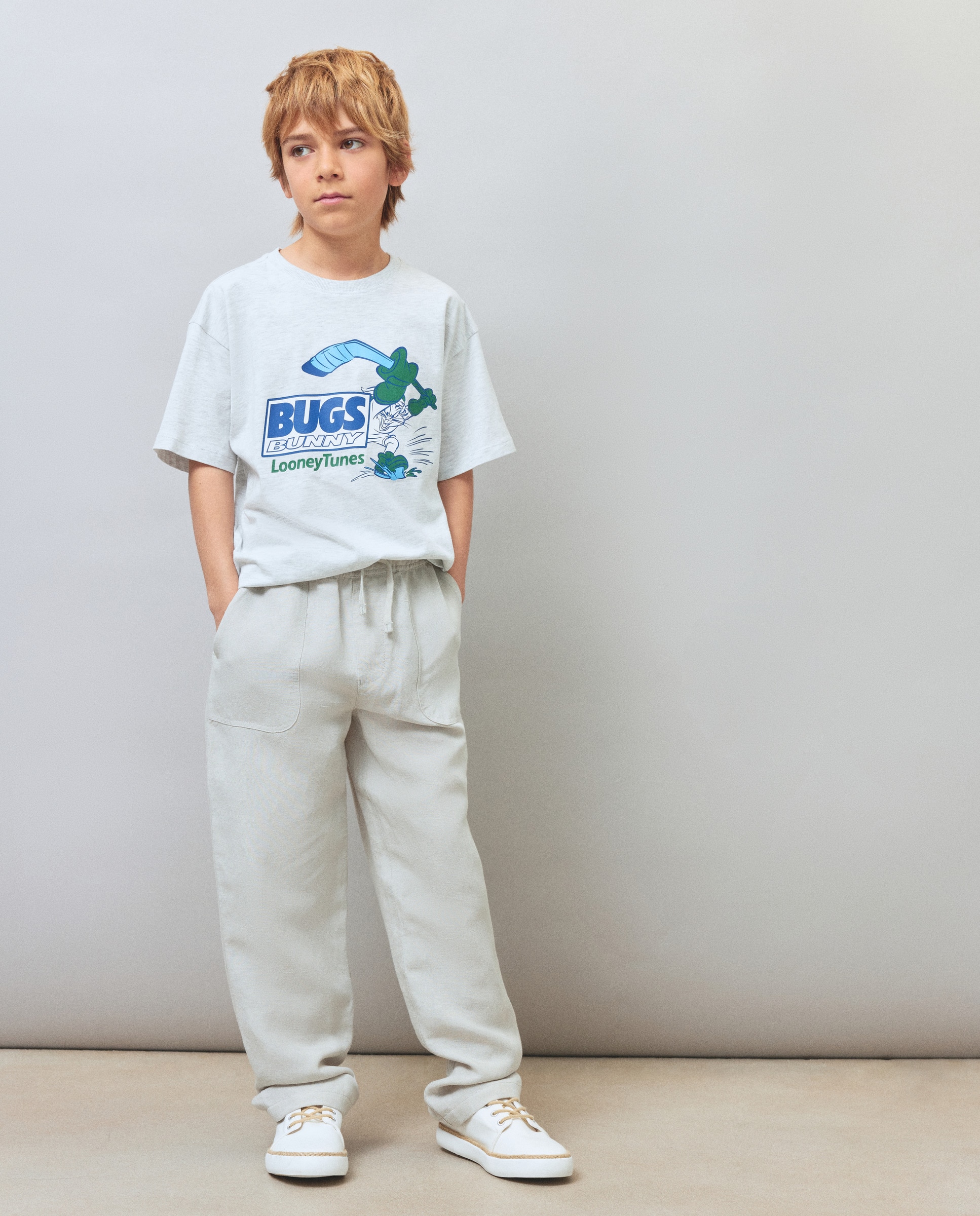 T-shirt com Estampado Bugs Bunny Kids El Corte Inglés Cinzento-1