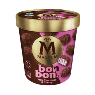 Gelado Bombons Milk Choc&Cherry embalagem 204 ml - Magnum