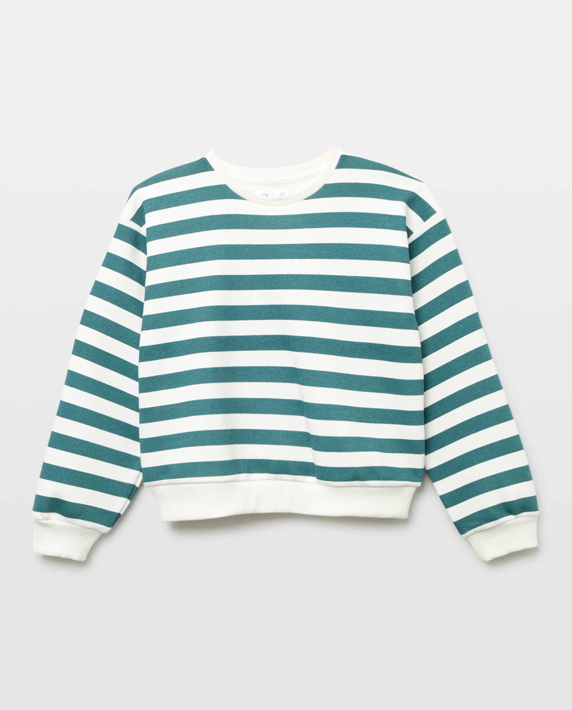 Imagen 0 de Sudadera niña basica cuello caja rayas