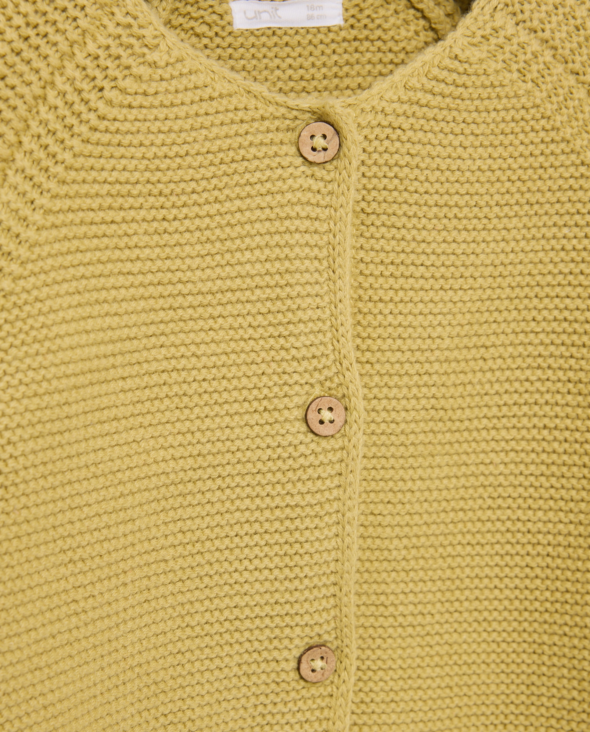 Chaqueta bebé niña punto link 560 Oliva-3