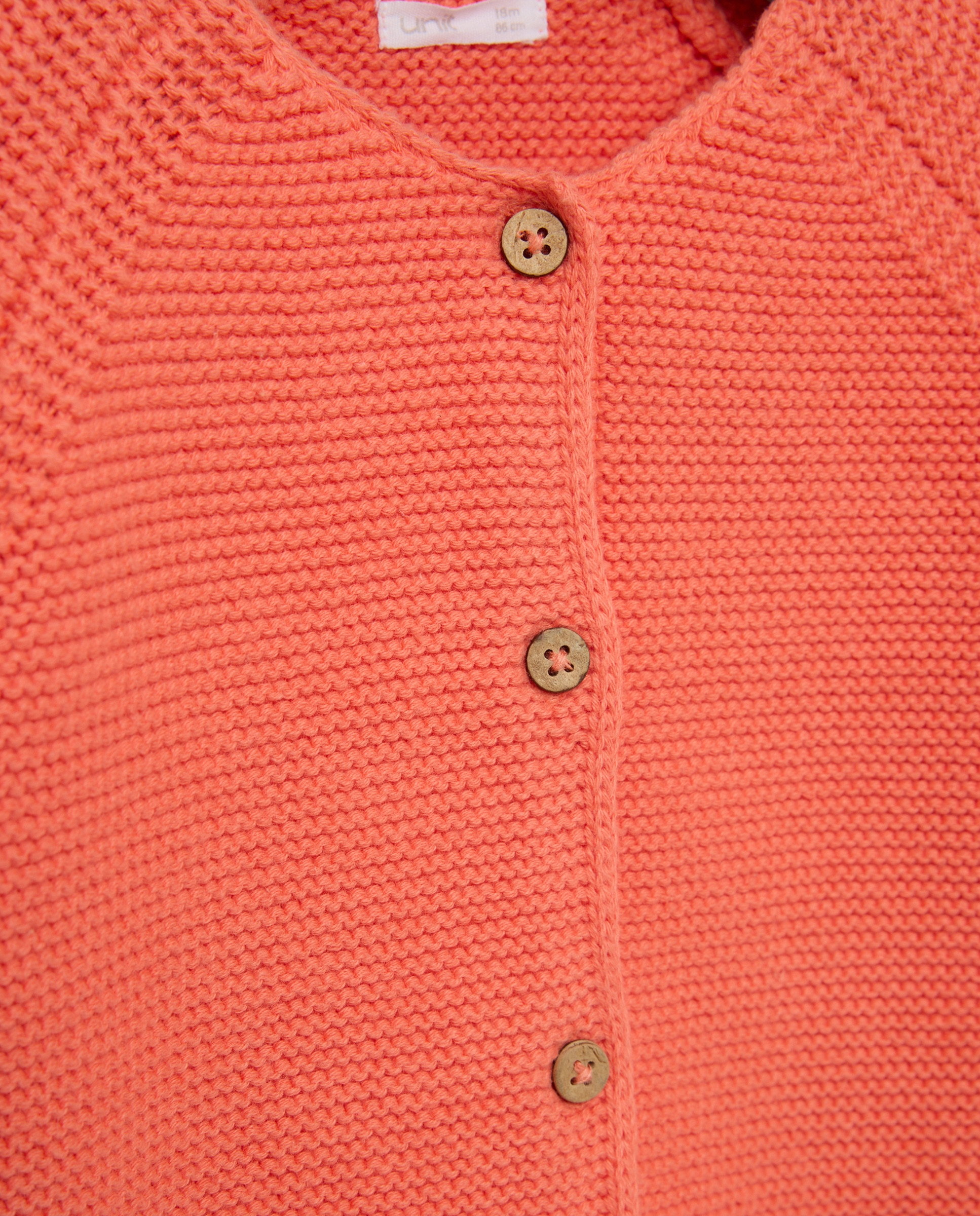 Chaqueta bebé niña punto link 630 Coral-3