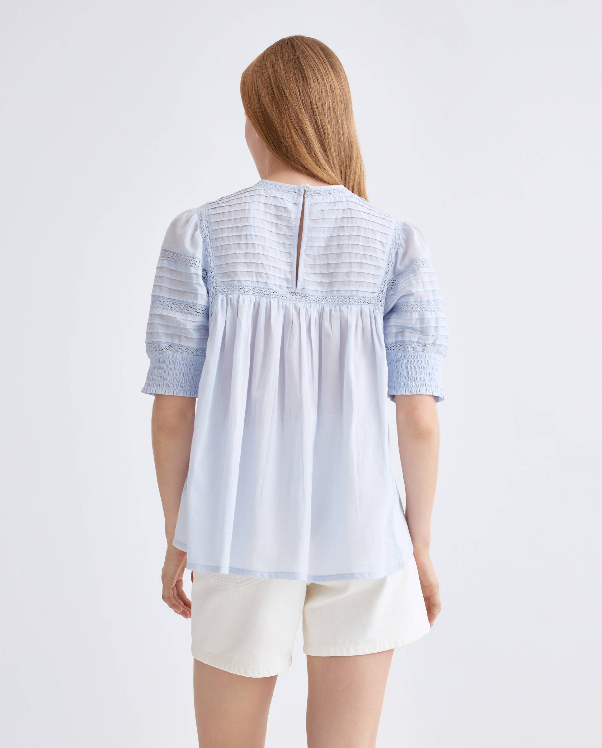 Blusa de mujer romántica 600 Rojo-3