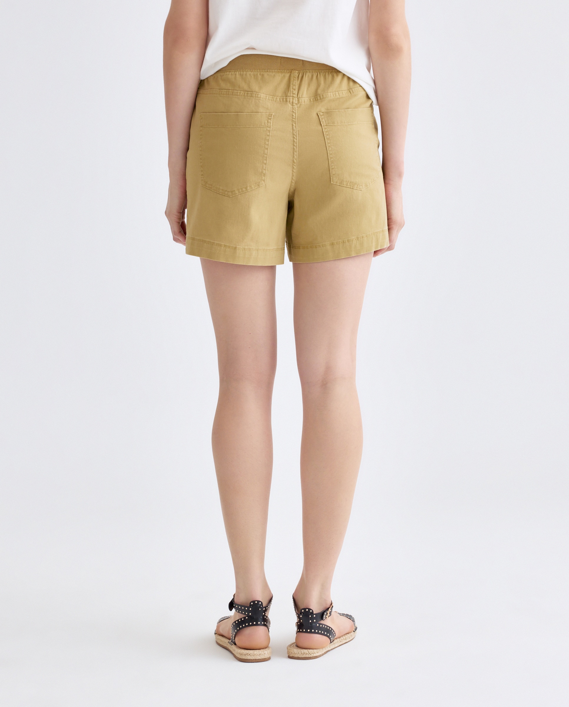 Short de mujer corto con goma elástica 520 Kaki-3