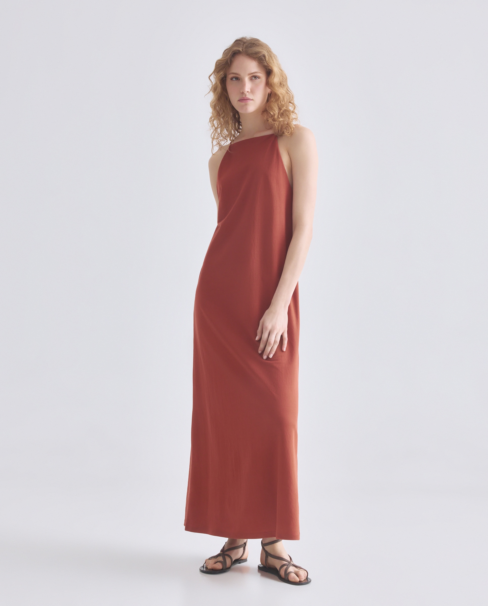 Imagen 0 de Vestido de mujer cuello halter tirante fino