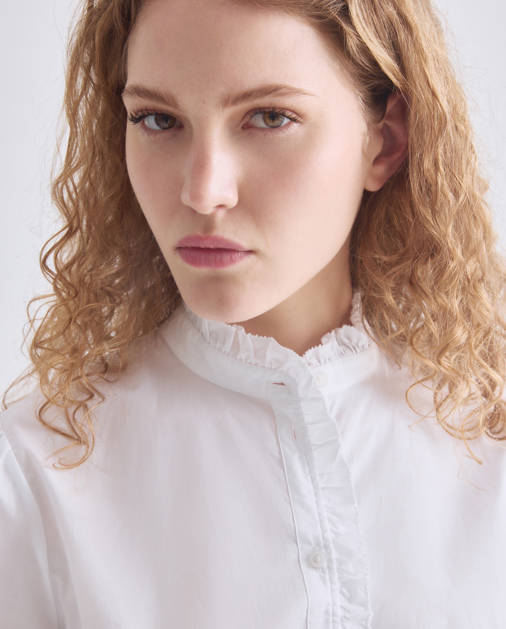 Camisa Regular com Manga Comprida Branco-2