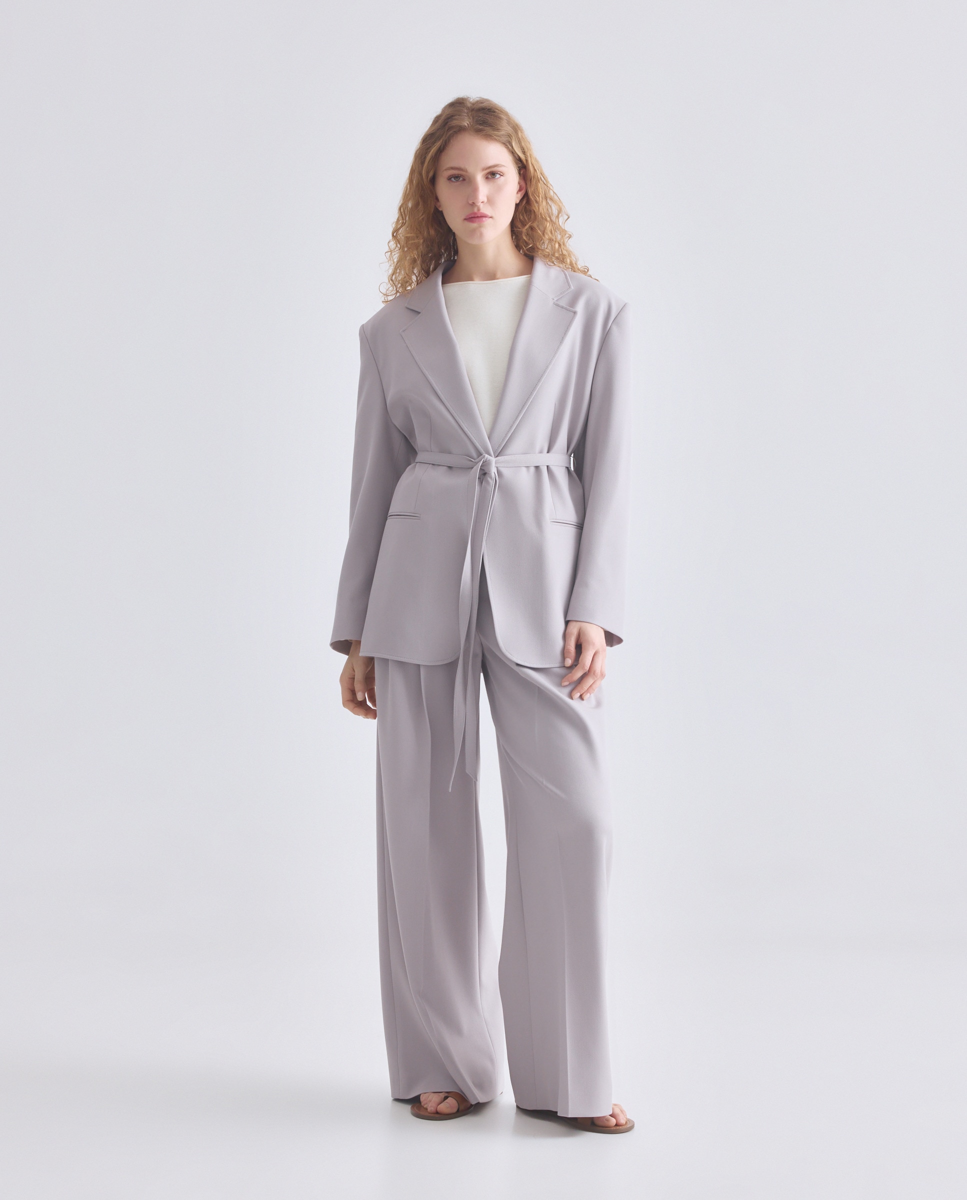 Blazer Relaxed de Manga Comprida Roxo-2